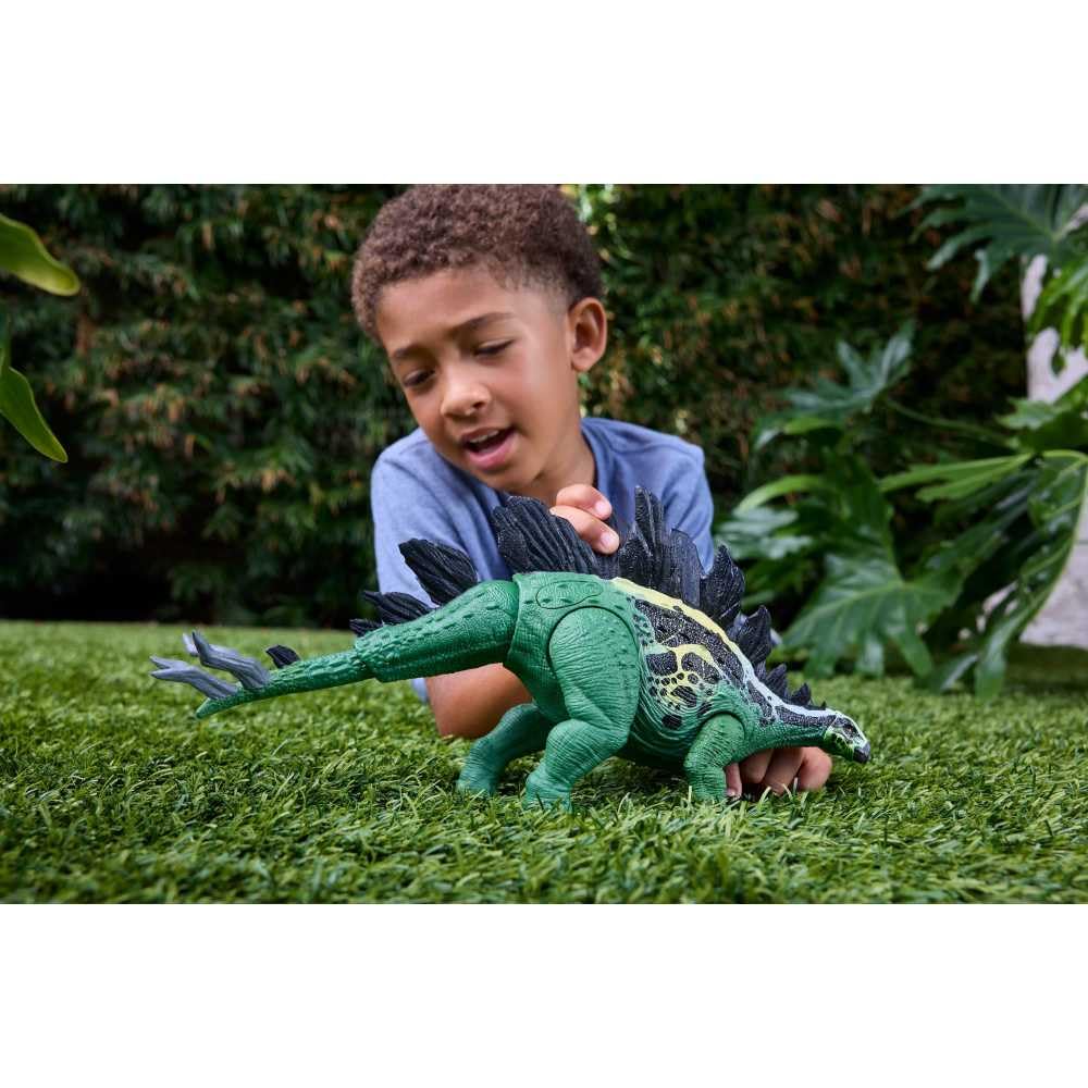 Mattel Jurassic World Gigantic Thrashers Stegosaurus Action Figure | 11-14 Inches | Ages 4+ 2