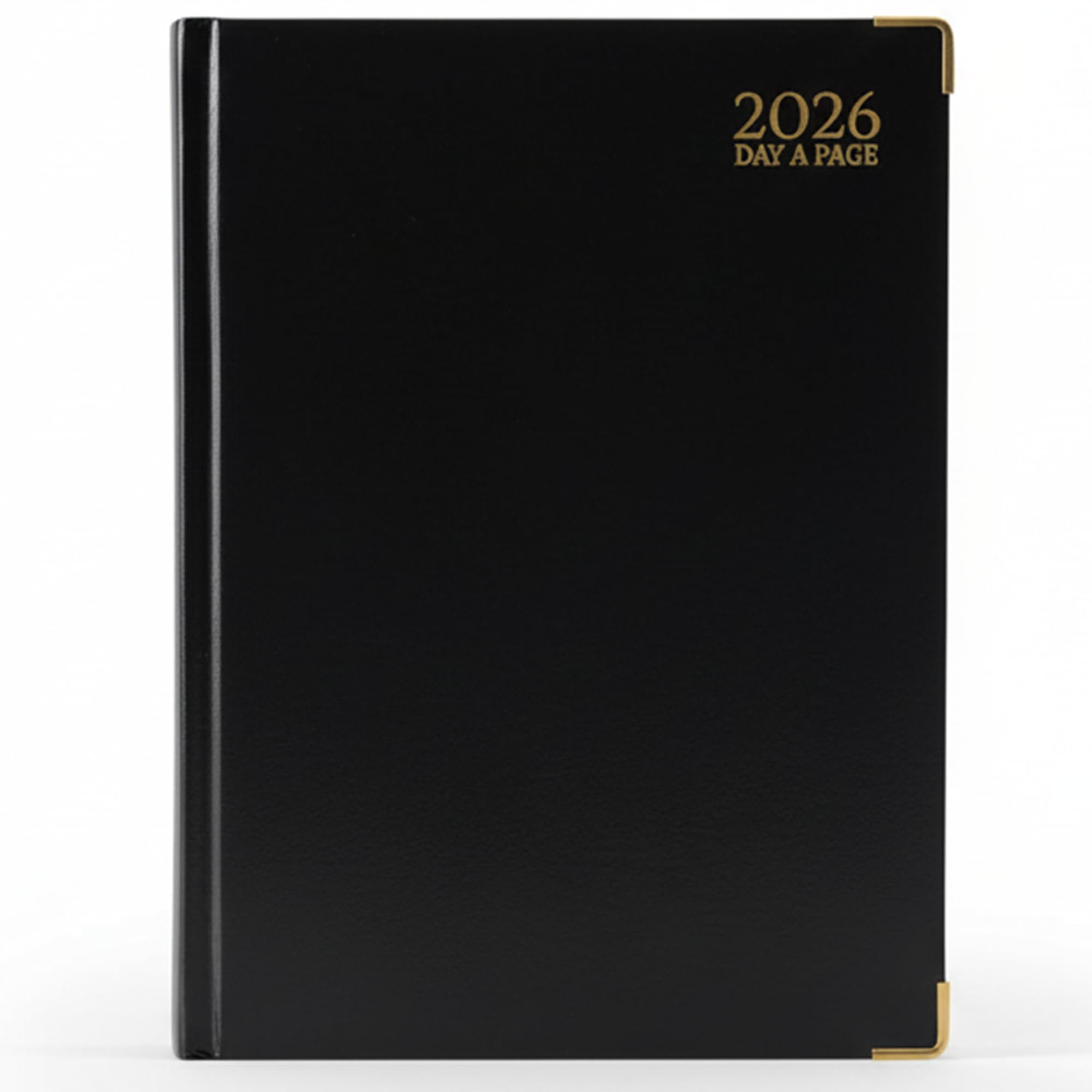 G4GADGET A5 2026 Day a Page Diary - Black Hardback with Gilt Edges | UK Holidays 1