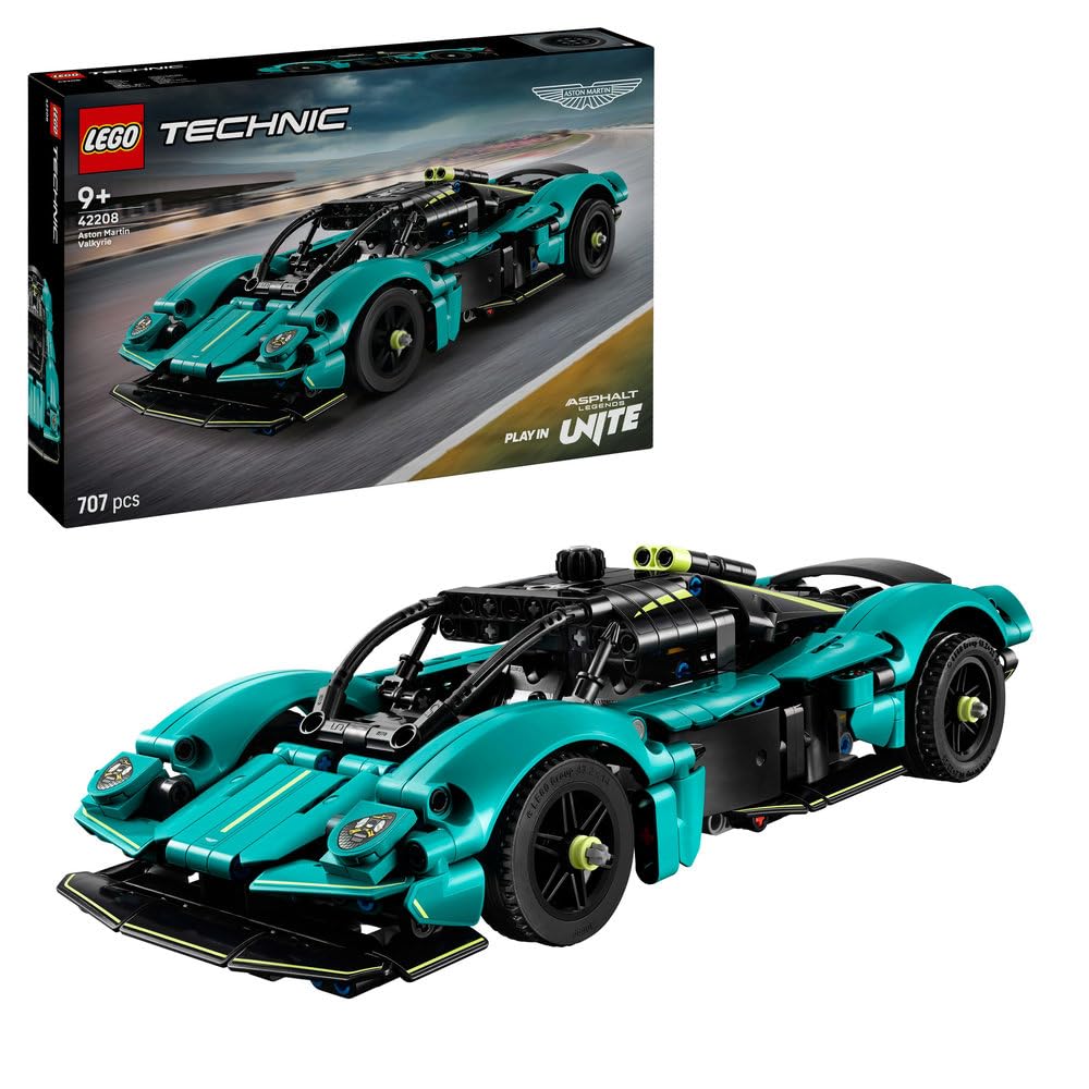 LEGO Technic Aston Martin Valkyrie Baubarer Auto-Modellbausatz – 707-teiliges Fahrzeugspielzeug für Kinder ab 9 Jahren