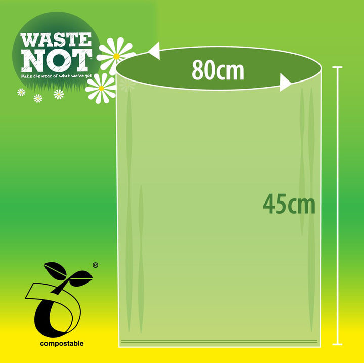 Waste Not Compostable Caddy Liners, 100% Natural Vegetable Starch, 100% Biodegradable, 20-Pack