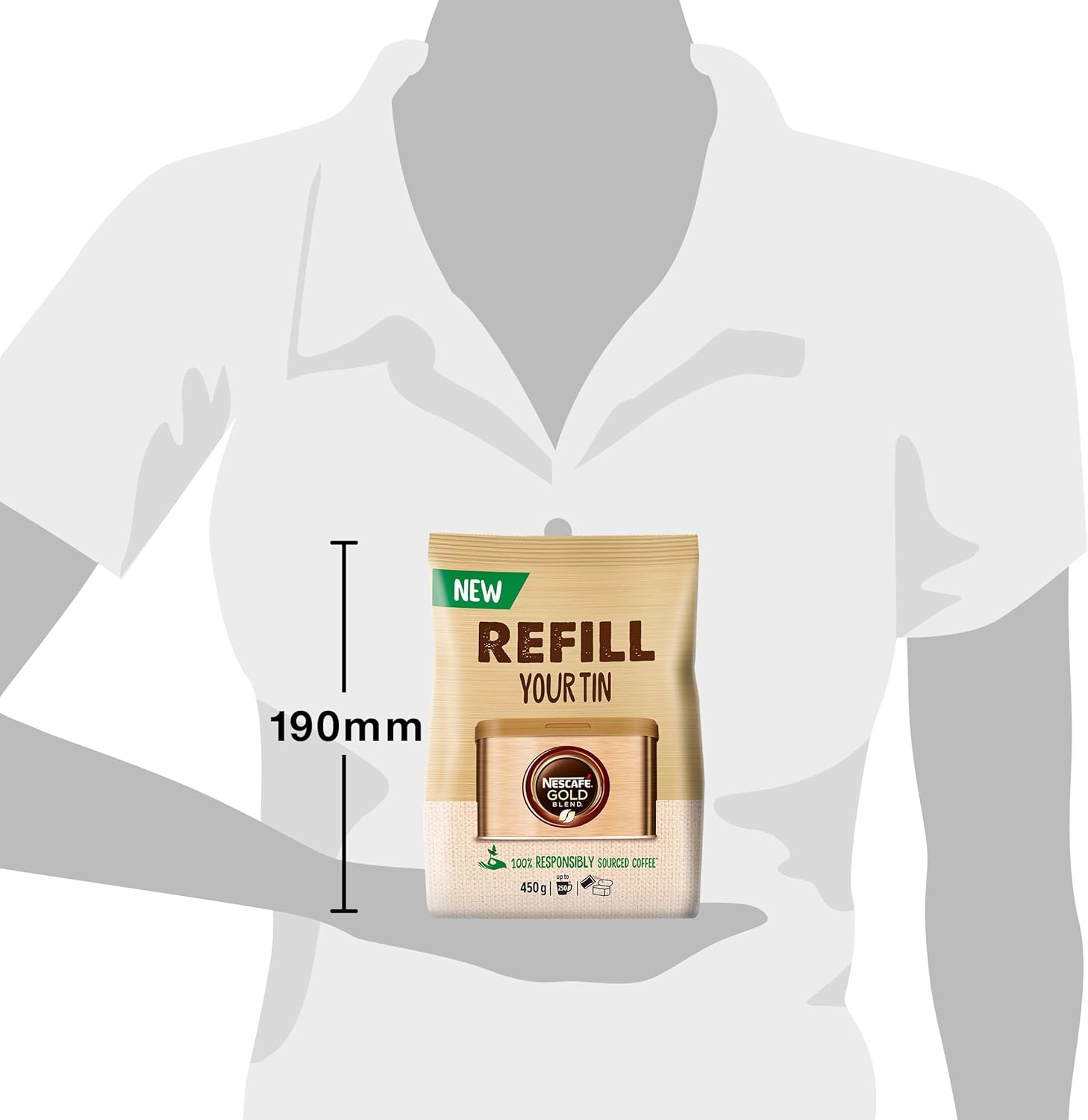 NESCAFÉ Gold Blend Instant Coffee 450g Refill Pouch 3