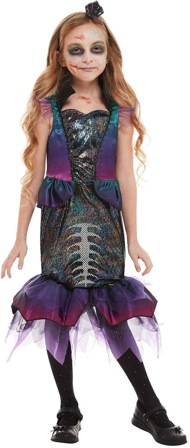 Smiffys Dark Mermaid Costume - Purple Dress with Headband 1