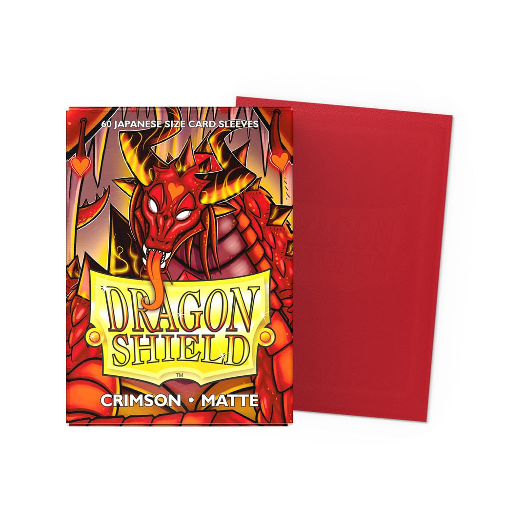 Dragon Shield Japanese Size Matte Crimson Card Sleeves (60 Pack)