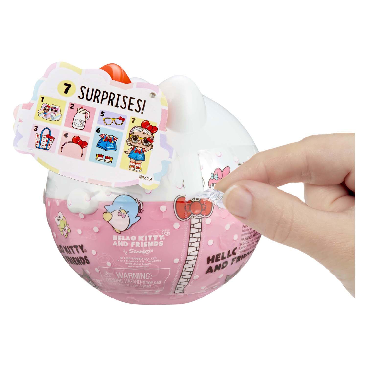 L.O.L. Surprise! Loves Hello Kitty and Friends Tots Doll - Limited Edition 4 Inch Figure | 7 Surprises 9