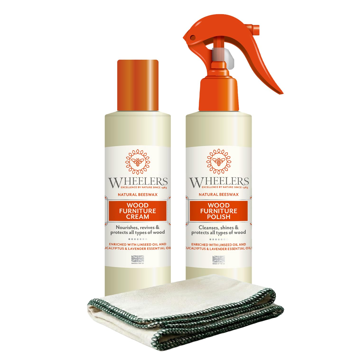 Wheelers Natural Wood Furniture Cream - Beeswax & Linseed Oil Polish | 300ml | Lavender Scent 1