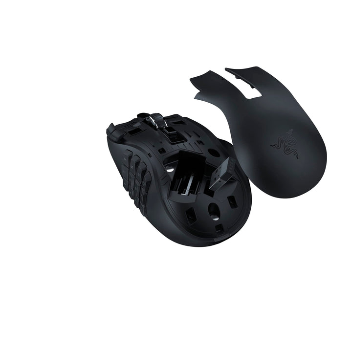 Razer Naga V2 HyperSpeed - Wireless MMO Gaming Mouse with 19 Programmable Buttons, Black