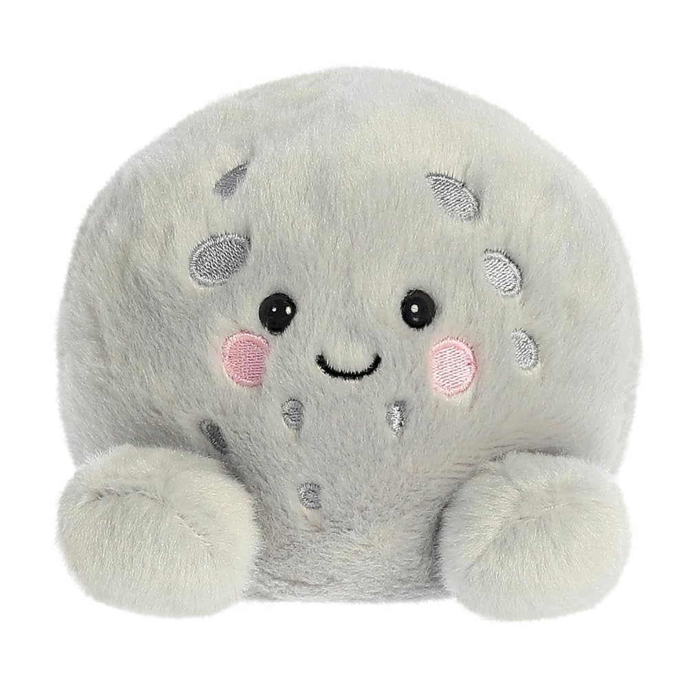 Celene Moon Palm Pals Soft Toy - Grey Plush, 13cm, Eco-Friendly, Suitable from Birth 1