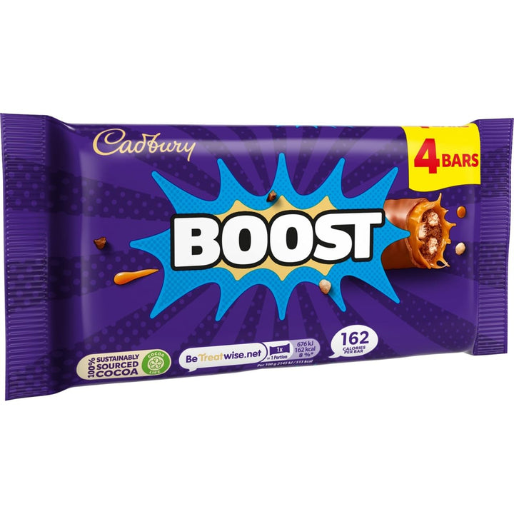Cadbury Boost Chocolate Bar - 4 Pack (126g Total)