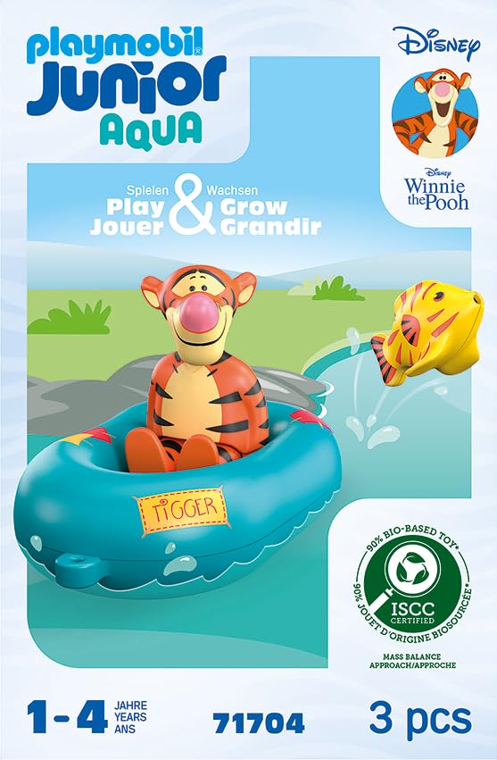 Playmobil JUNIOR Aqua & Disney Tigger's Boat Ride Playset | Ages 1+ | Sustainable Plastic 3