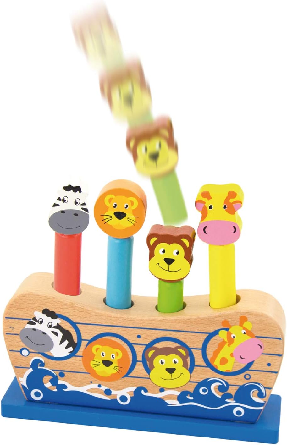 Viga Toys 500412 Pop Up Noah's Ark - Educational Wooden Toy for Toddlers 2+ 2