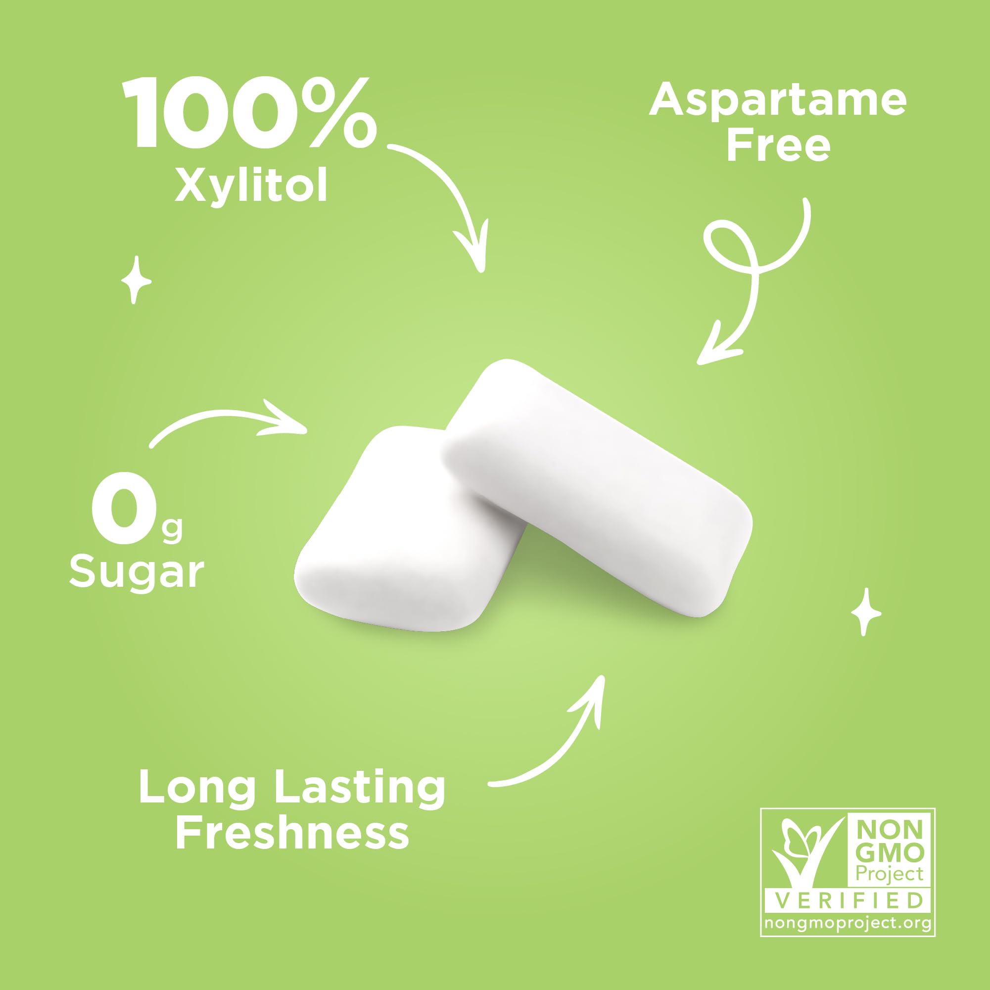 PUR Gum - Natural Coolmint Sugar-Free Chewing Gum (55 Pieces, Pack of 3)