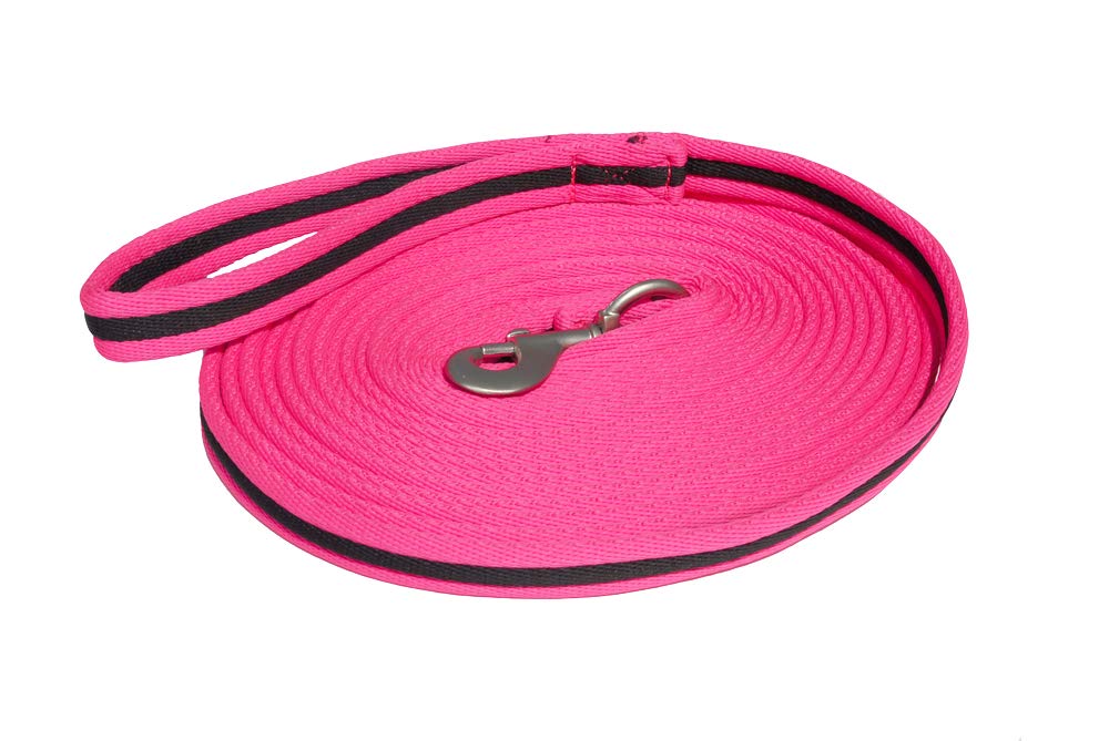 Rhinegold Carnival Lunge Rein - 8m Length | Swivel Trigger Clip | Loop Handle