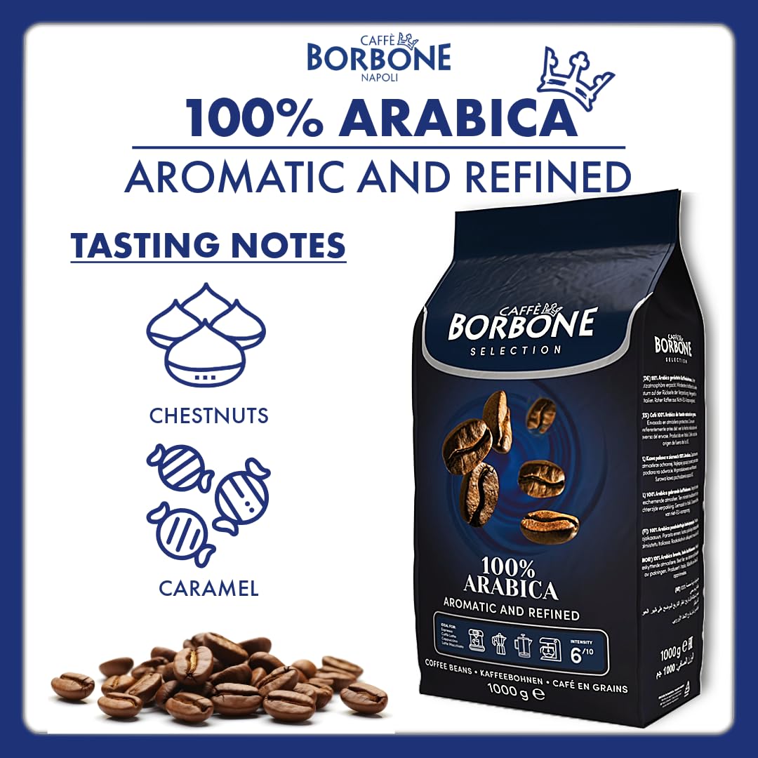 Caffè Borbone 100% Arabica Whole Coffee Beans - Authentic Neapolitan Espresso | 1kg 3