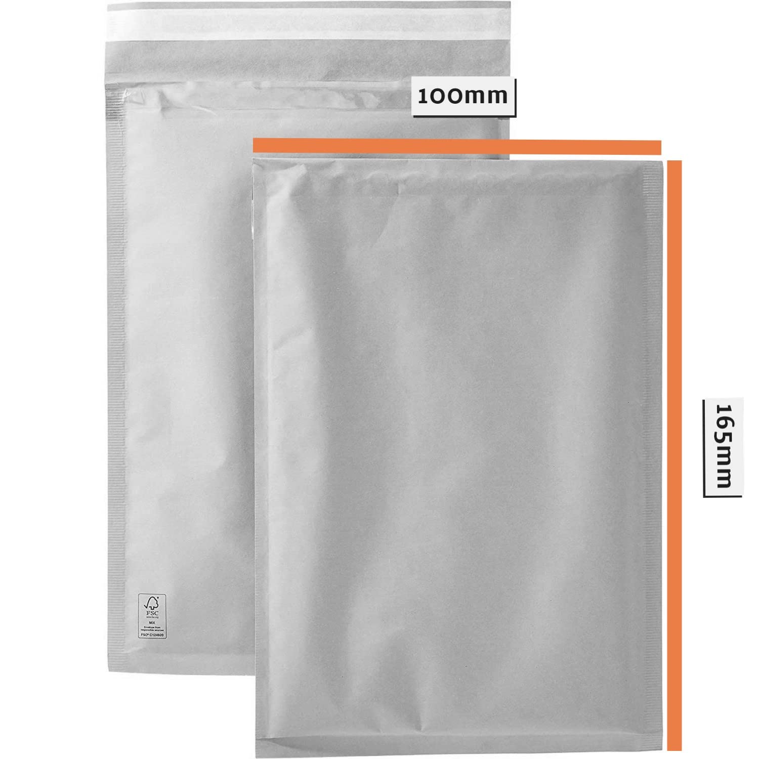 Postmaster Padded Envelope Mailers - A6 Gold, 100x165mm, 50 Count | FSC Certified 4