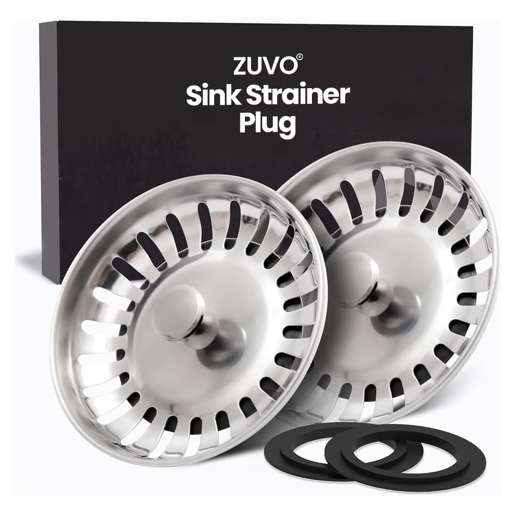 Zuvo 78 mm Edelstahl-Siebstopfen für Küchenspüle, Ersatz 4