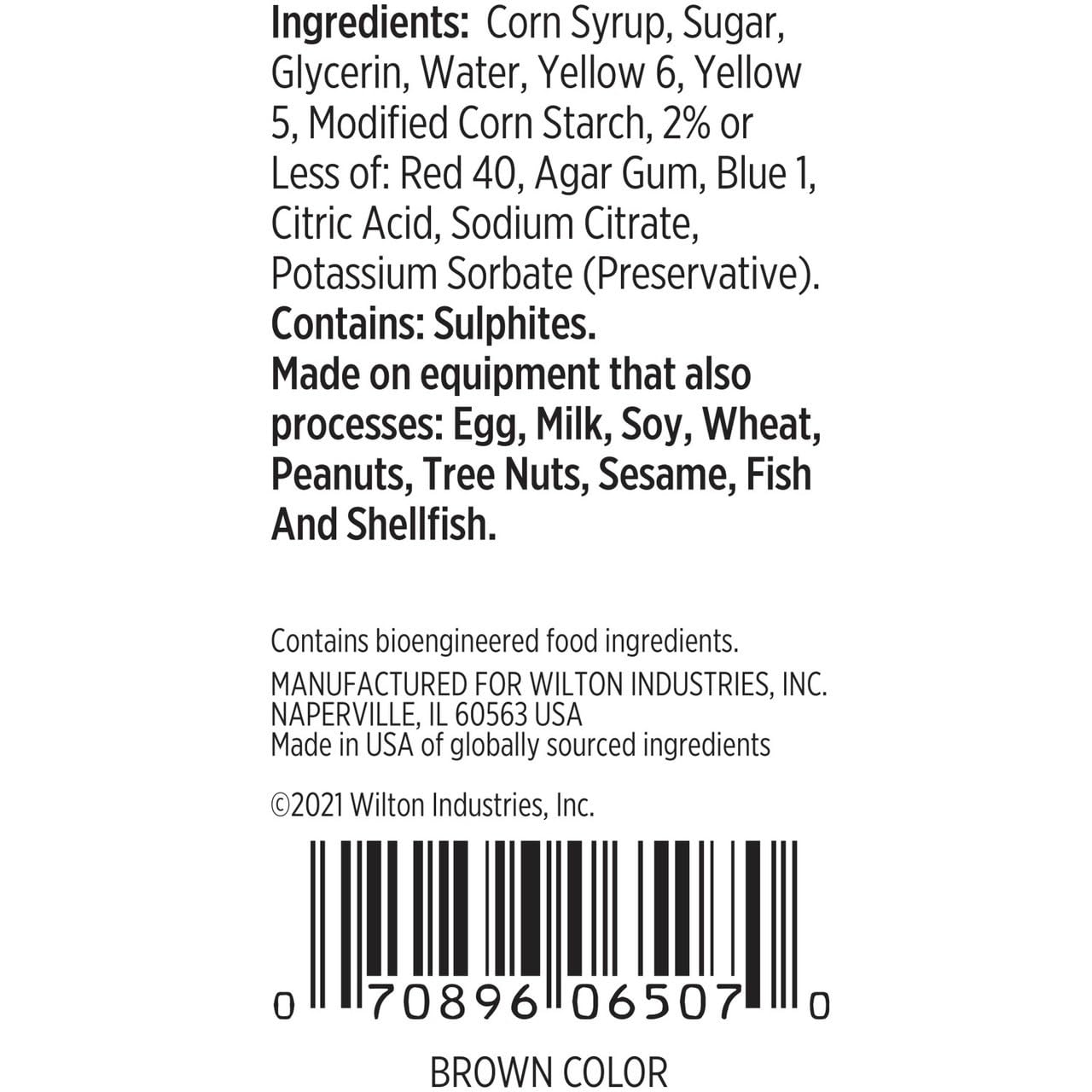 Wilton Brown Icing Gel Colour - Deep Rich Colour | Gel Formula | 28.3g (1oz) Jar