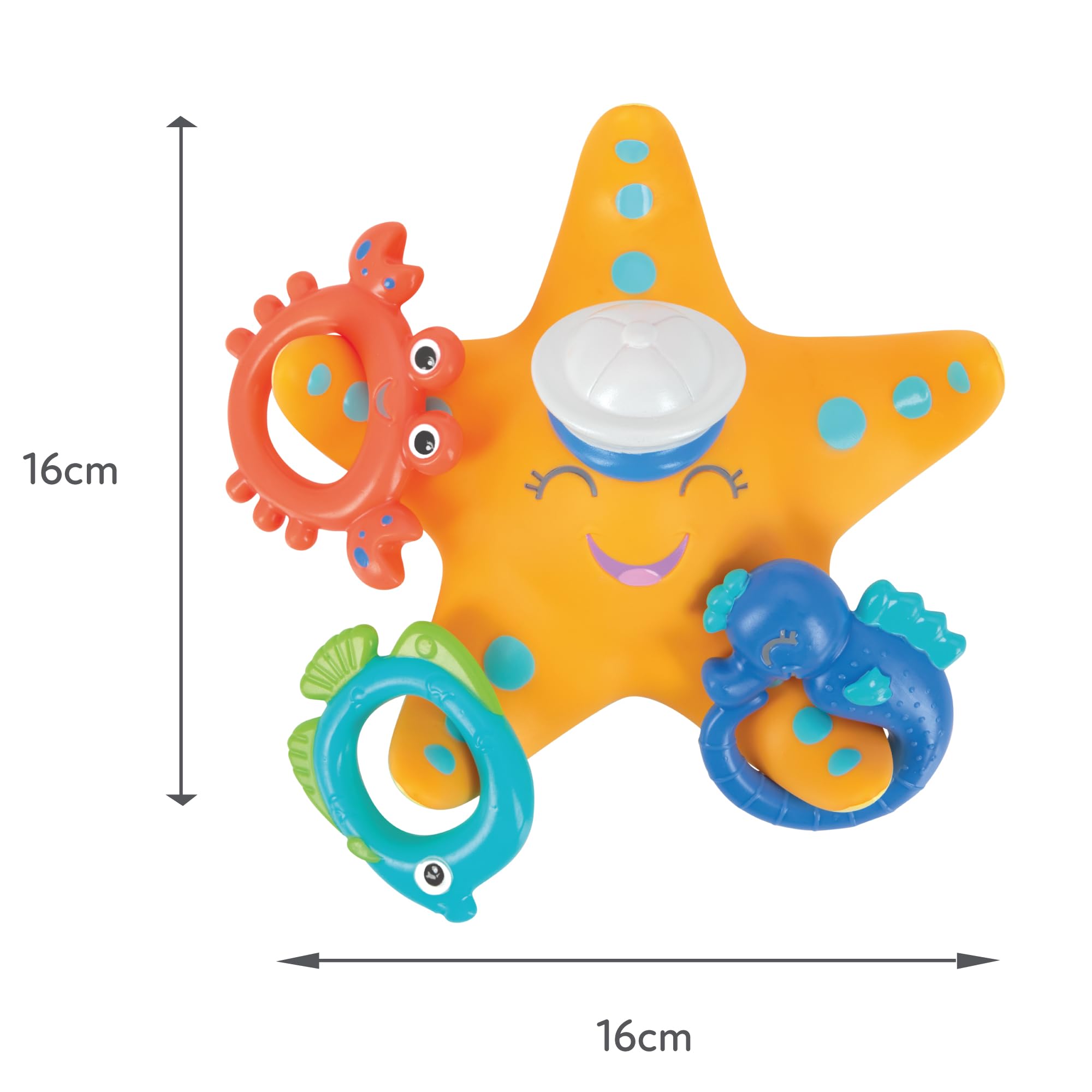 Nuby Starfish Hoopla Floating Bath Toy - 3 Throwing Rings for Kids 18 Months+ 11