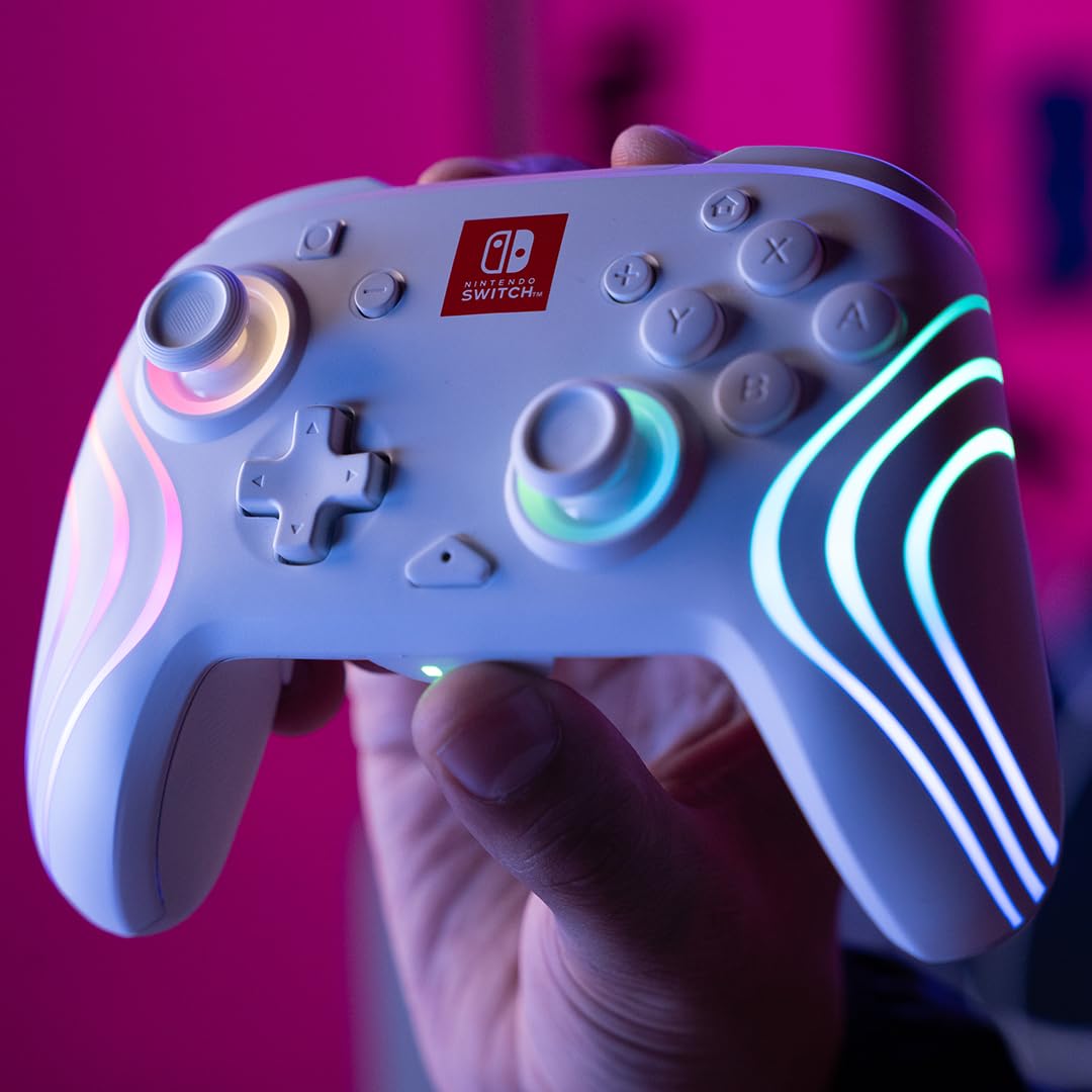 Afterglow Wave Wireless Controller for Nintendo Switch - White