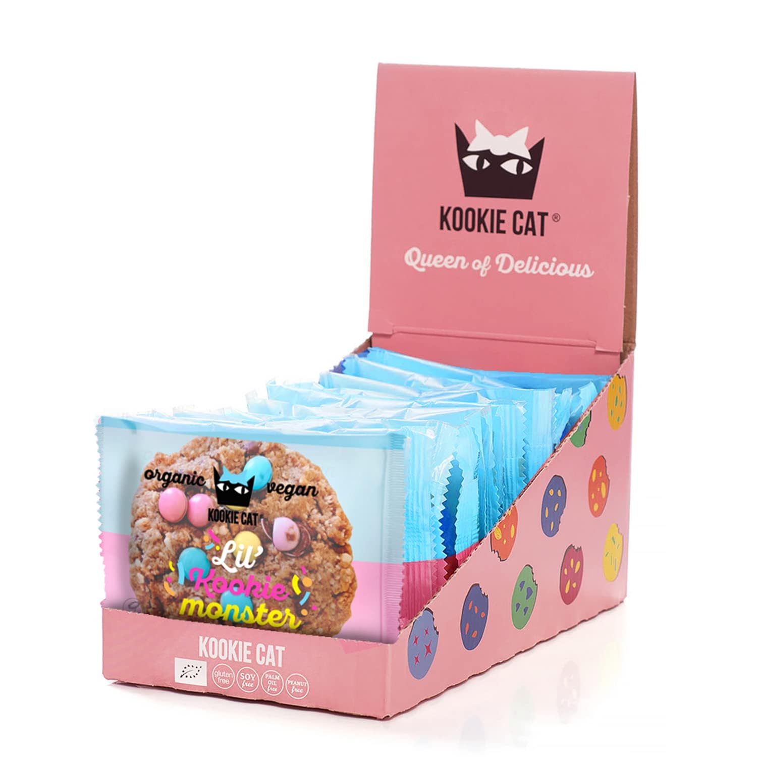 Kookie Cat Lil’ Kookie Monster - Vegan Gluten-Free Cookies, Individually Wrapped 1