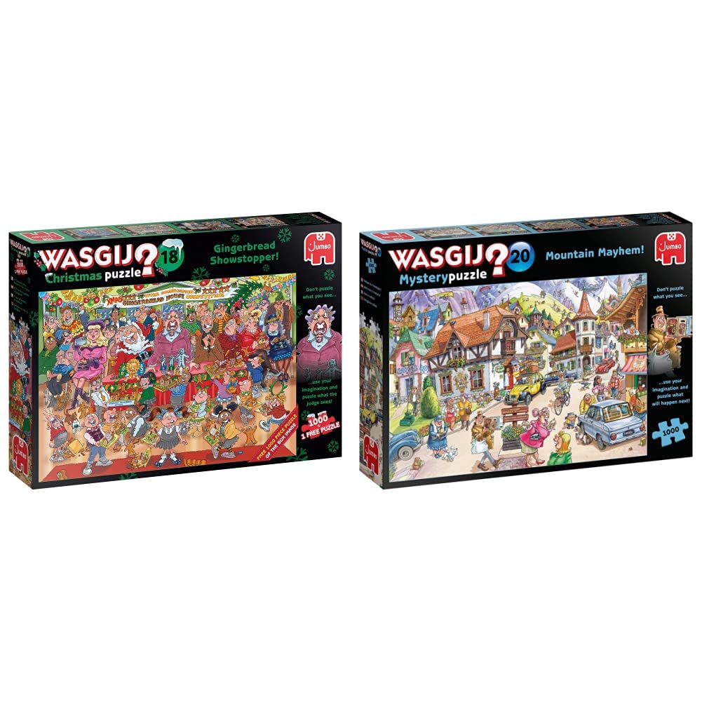 Wasgij Christmas 18: Gingerbread Showstopper - 2 x 1000 Piece Puzzle Set - Jumbo