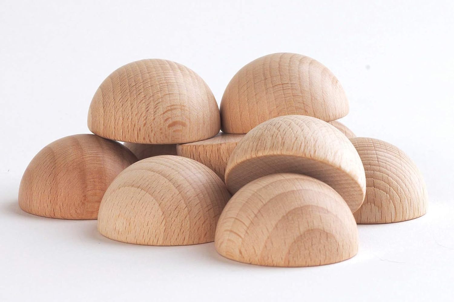 TickiT Wooden Semicircles Heuristic Play Set - Open-Ended Educational Toy for Toddlers 1