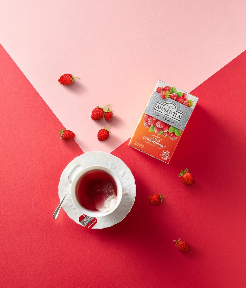 Ahmad Tea Wild Strawberry Fruit & Herbal Infusion - 20 Tea Bags