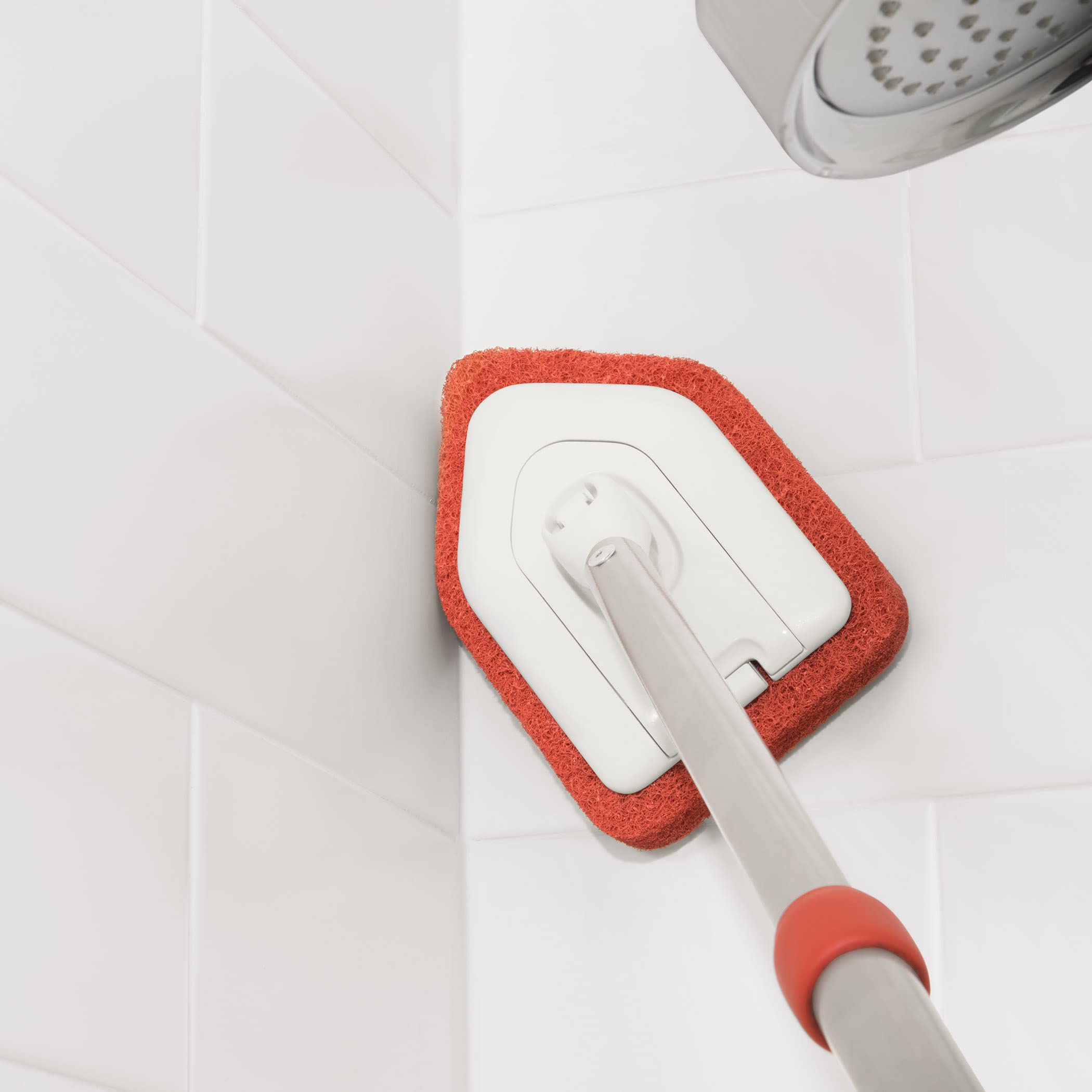 OXO Good Grips Extendable Tub & Tile Scrubber Refill - Anti-Microbial Scrub | Fits Corners & Grout 4