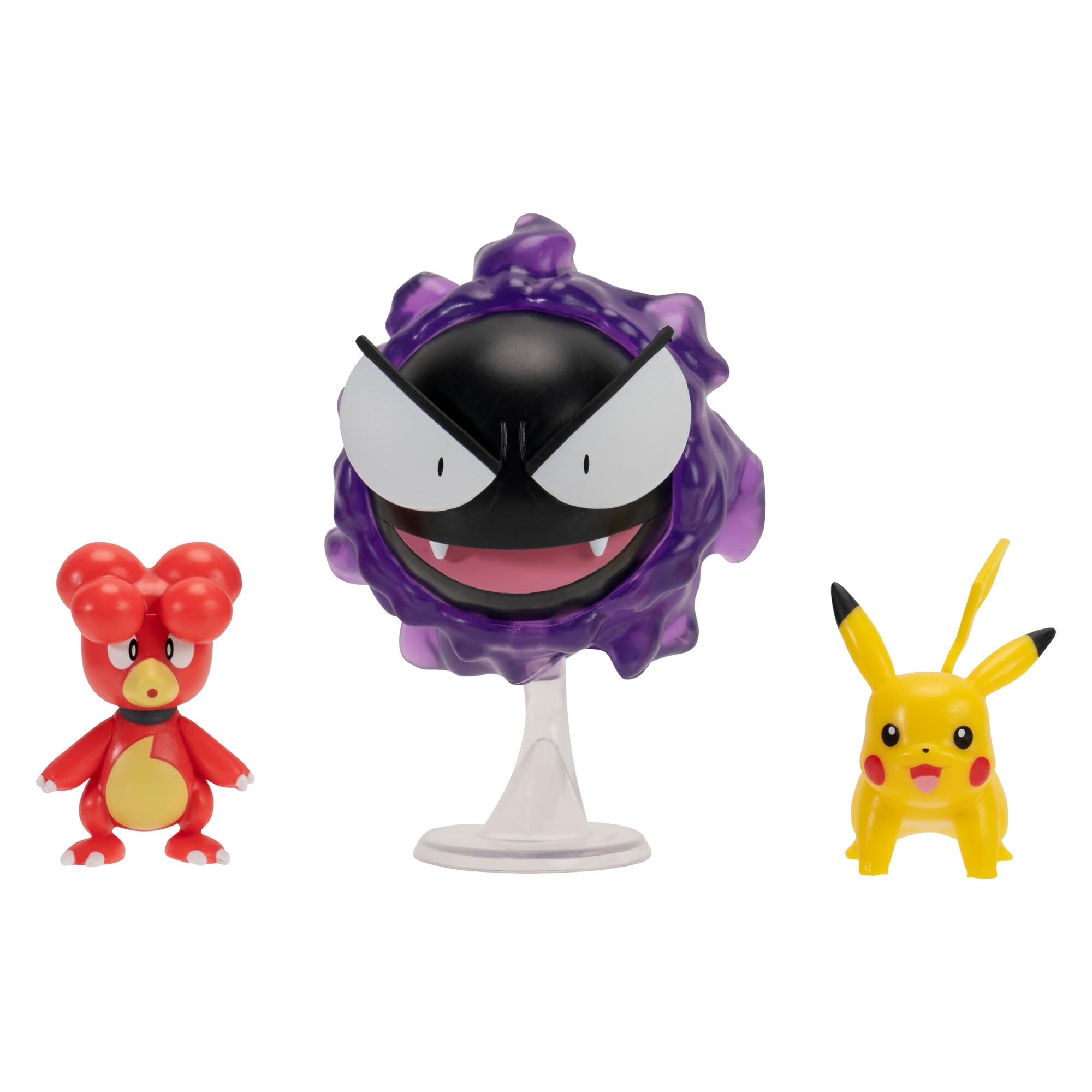 Pokémon Battle Figure 3 Pack - 2-Inch Pikachu & Magby, 3-Inch Gastly with Articulated Limbs 10