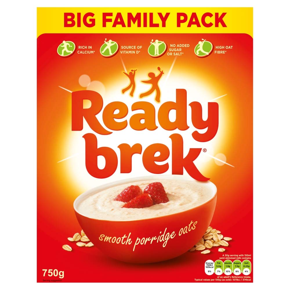 ReadyBrek Original Hot Cereal - 750g Wholegrain Oats | High Fibre | Added Vitamins & Minerals