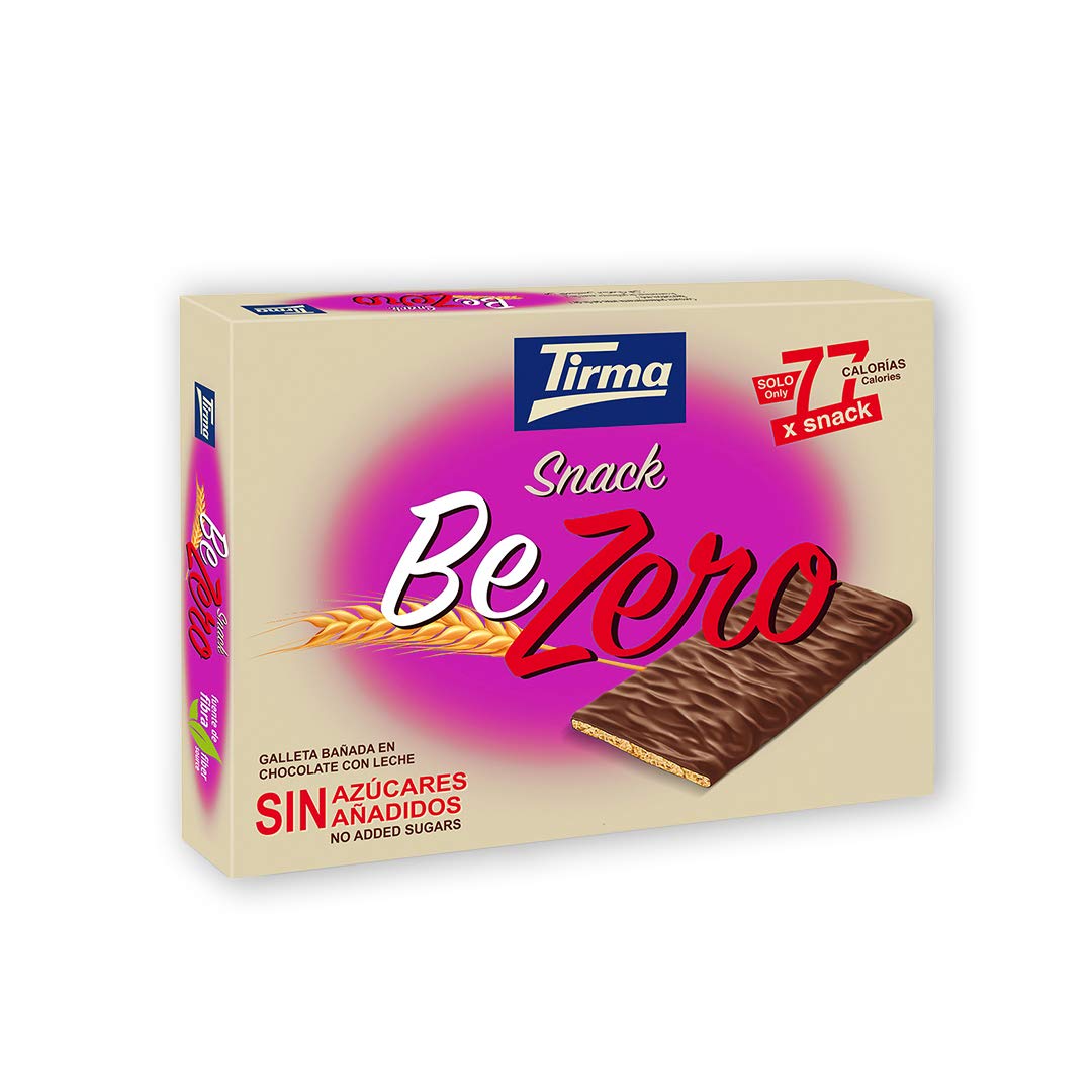 Tirma BeZero Milk Chocolate Light Biscuits - Low Calorie, No Added Sugars, 6 Individually Wrapped Snacks 8