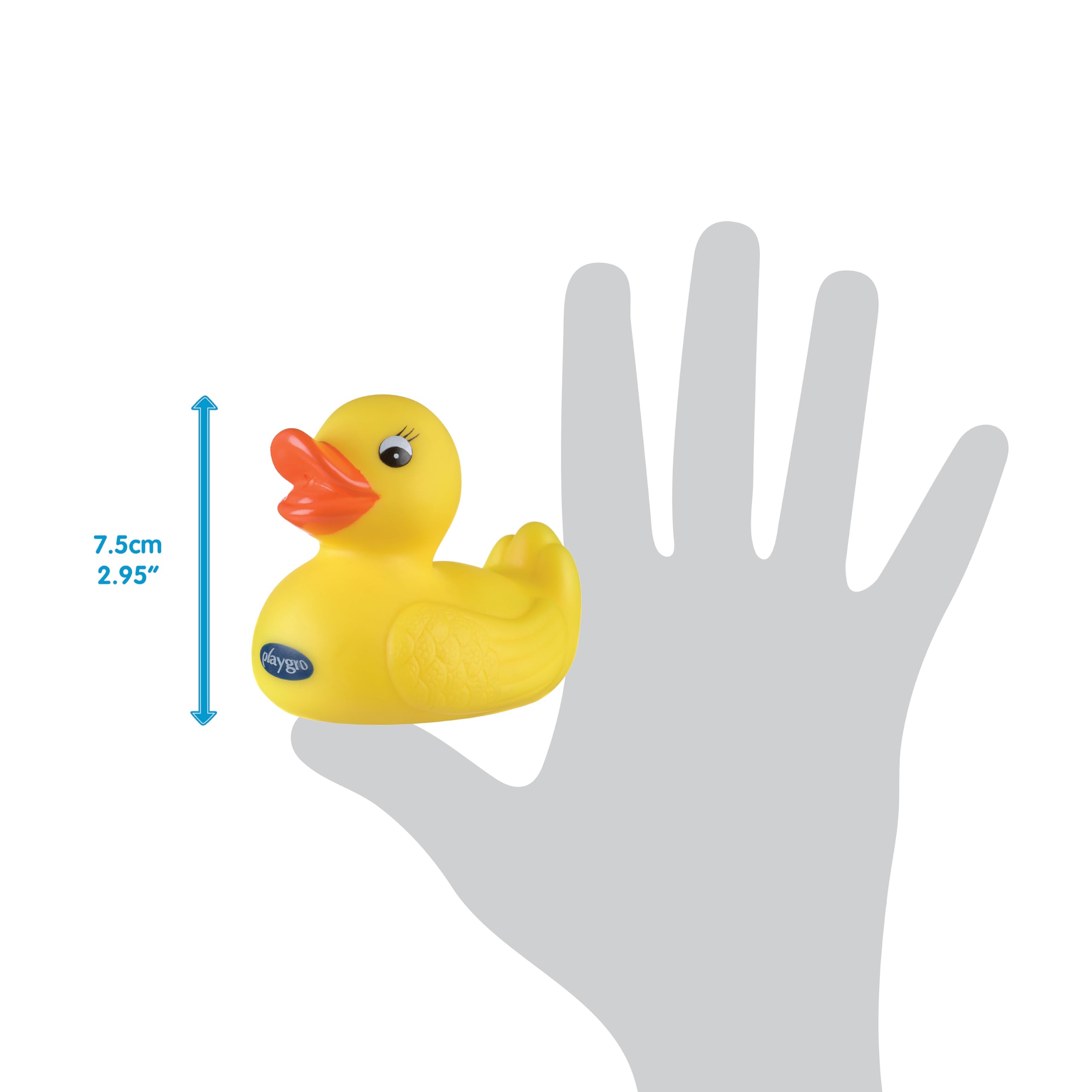 Playgro Rubber Bath Duck - Waterproof & Dirt-Free | Soft Material | Ideal for Babies 6+ Months 3