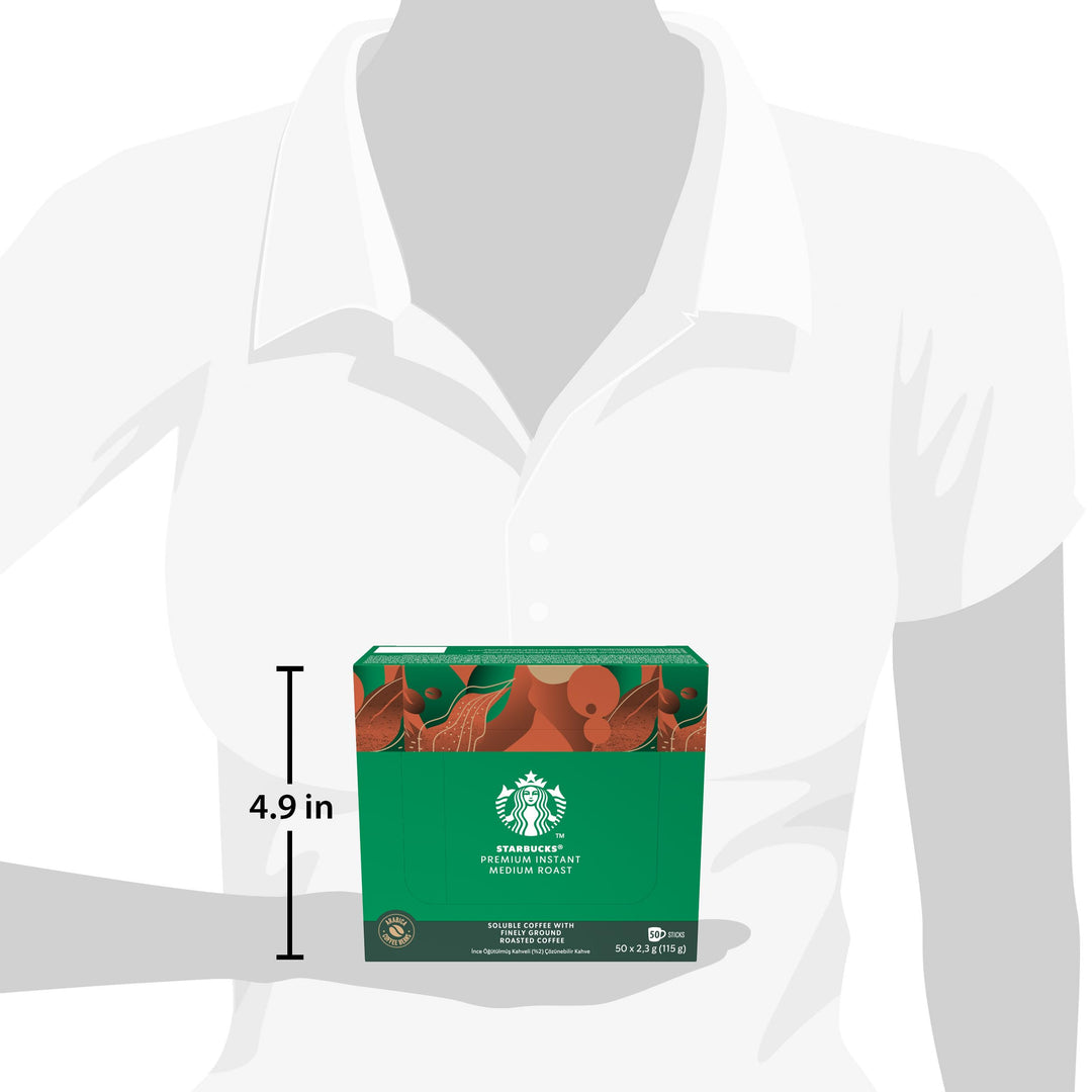 STARBUCKS Medium Roast Instant Coffee Sachets - 50 x 2.3g - 100% Arabica Latin American Blend
