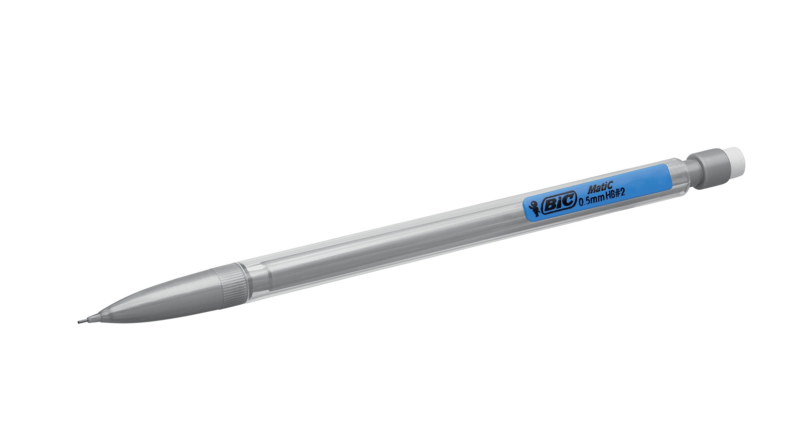 BIC Matic Original Mechanical Pencils - Box of 12 | 0.5mm Fine Point HB Lead | Includes Eraser & 3 Refills 2