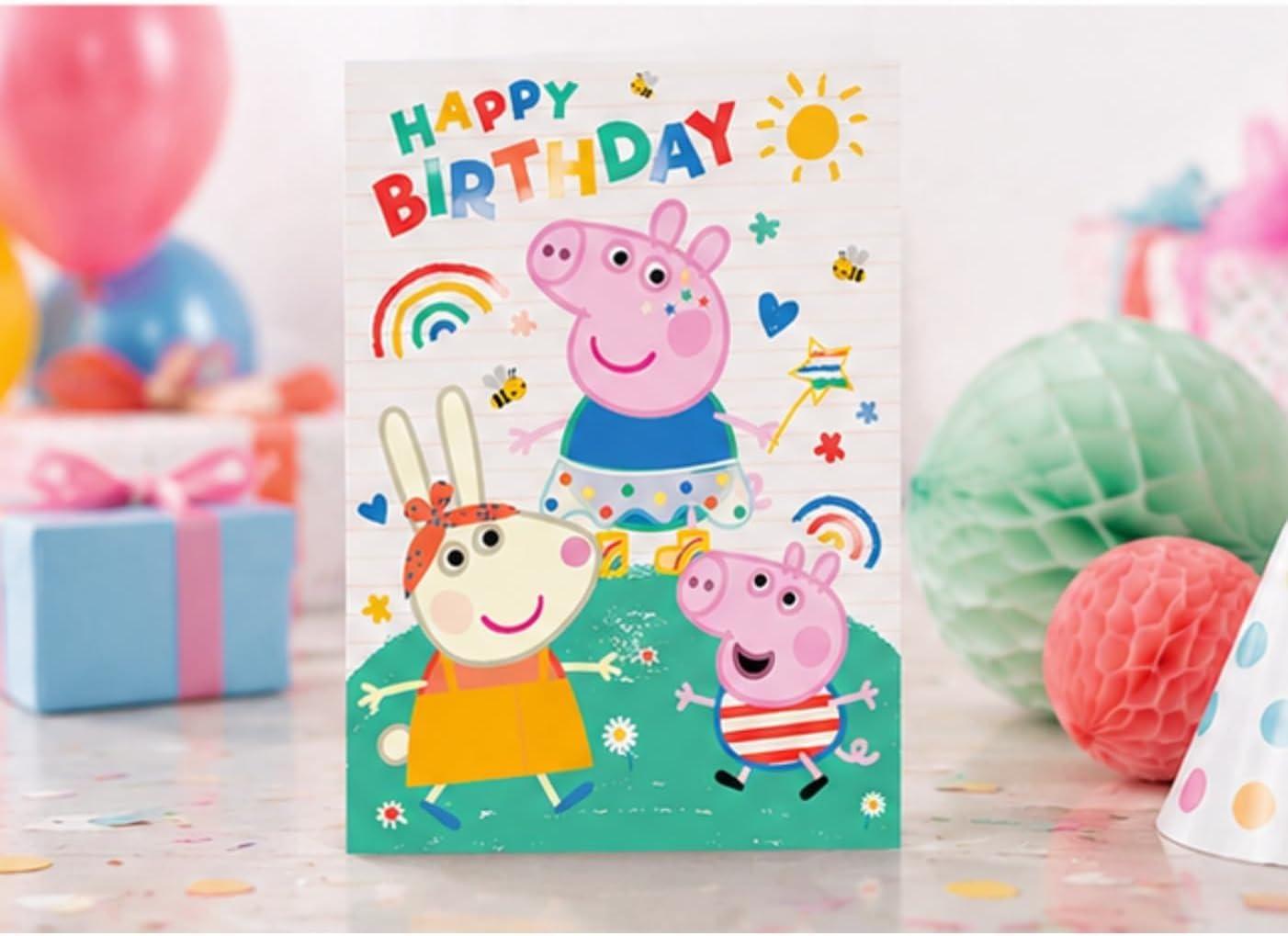 Danilo Promotions LTD Peppa Pig Musical Birthday Card - Sound Feature | Mixed Color | 159mm x 230mm 2