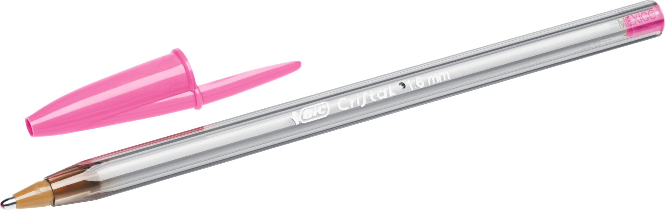 BIC Cristal Fun Ballpoint Pens - Pink Ink | 1.6mm Broad Point | Pack of 20 3