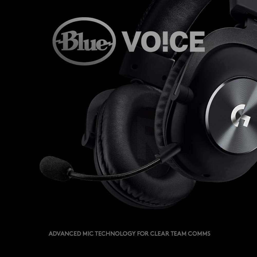 Logitech G PRO X Gaming Headset - Blue VO!CE Mic, DTS Headphone:X 7.1, PRO-G Drivers for PC/PS4/Xbox/Switch - Black 2