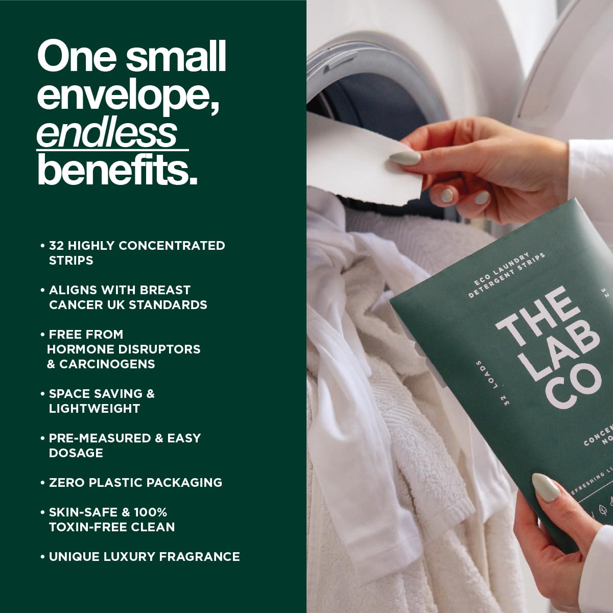 The Lab Co. Laundry Detergent Strips | Eco Ultra-Concentrate Sheets | Pack of 32 6