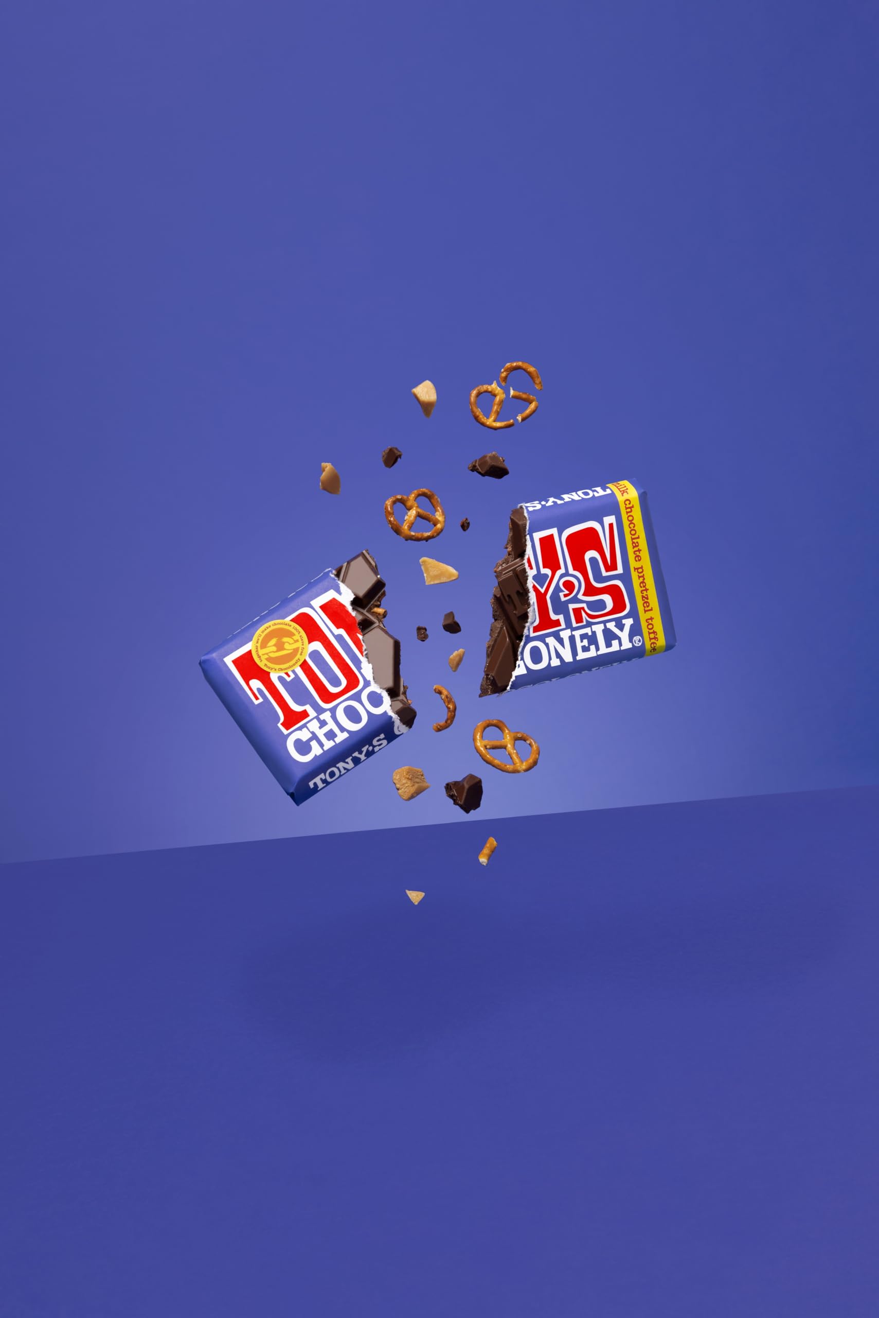 Tony's Chocolonely - Dark Milk Pretzel Toffee Chocolate Bar 180g 3