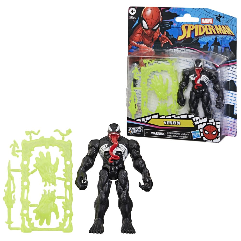Marvel Venom Action Figure - 11.4 cm Poseable Figure with 6 Accessories | Ages 4+ 3