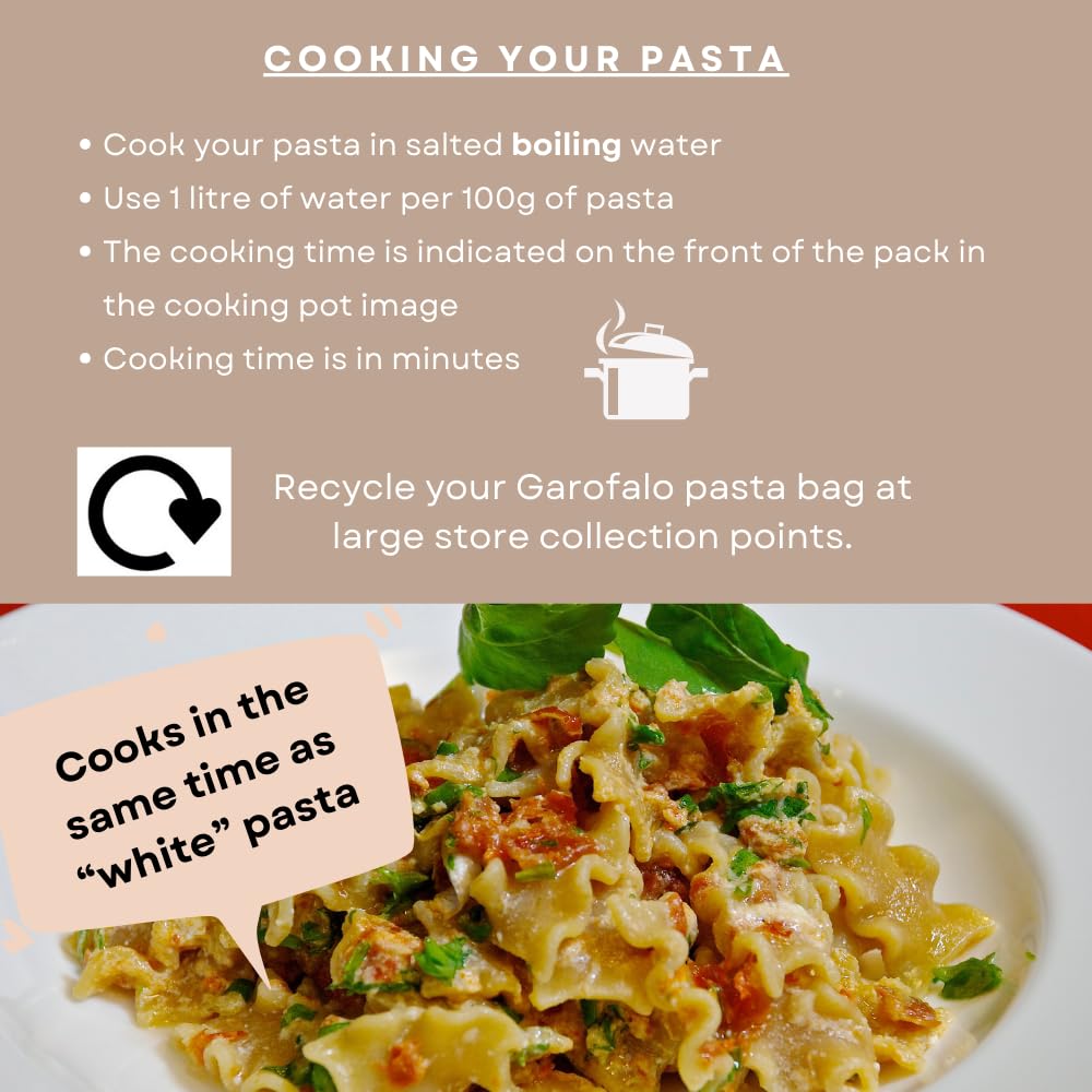 Garofalo Wholewheat Organic Mafalda Corta Italian Pasta - 500g, High Fibre | Cooks in 11 Mins 5