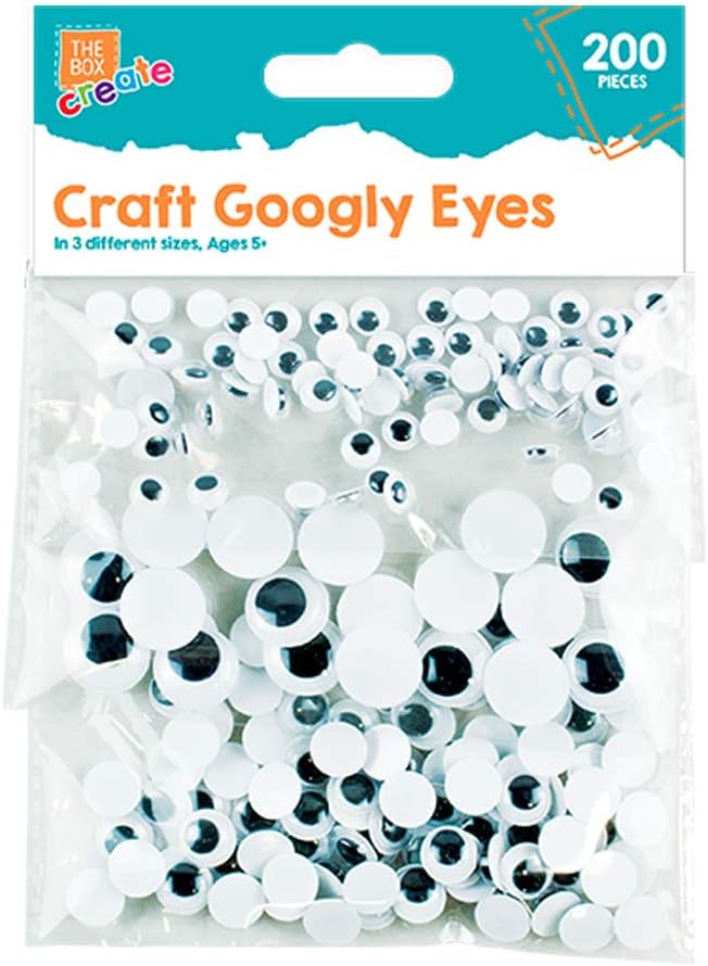 The Box 200pcs Googly Wobbly Stick On Eyes - Craft Supplies for Kids Arts & Crafts 1