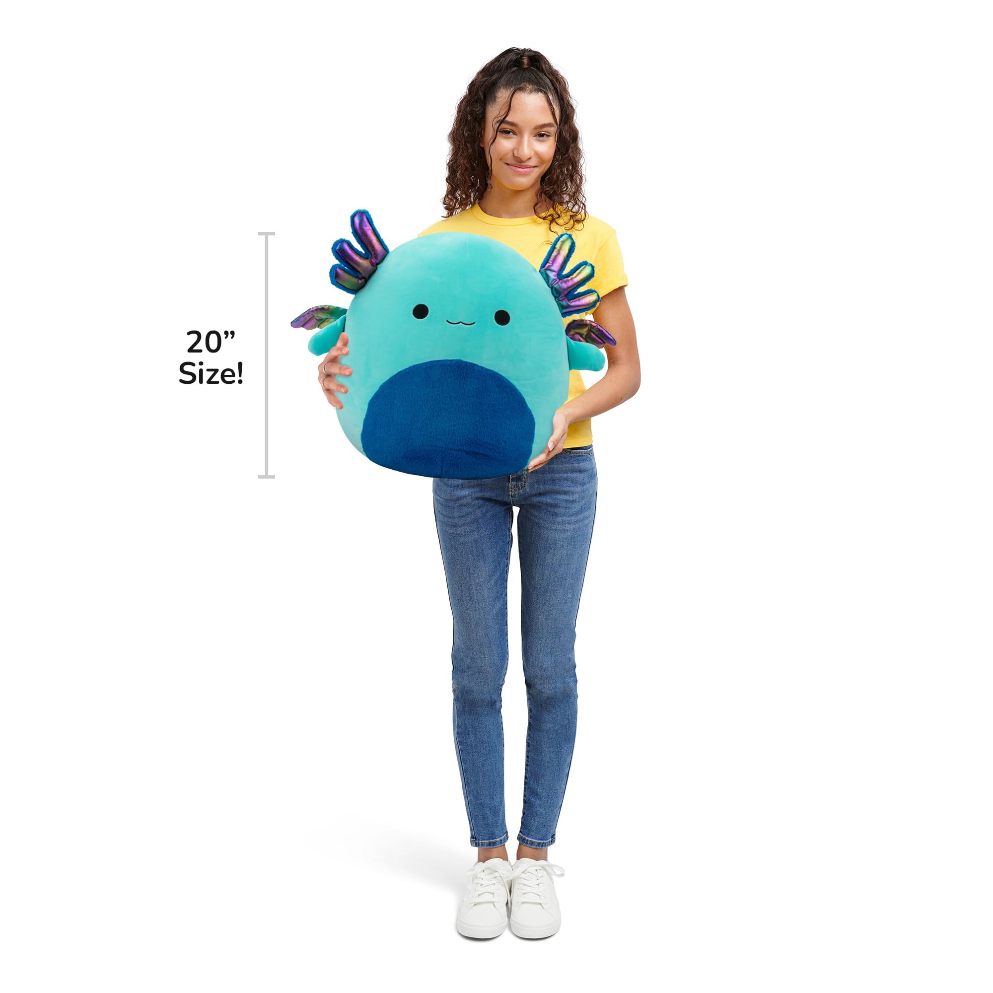 Squishmallows Noelani the Teal Axolotl Stuffed Animal - 20 Inch, Turquoise, Polyester 7