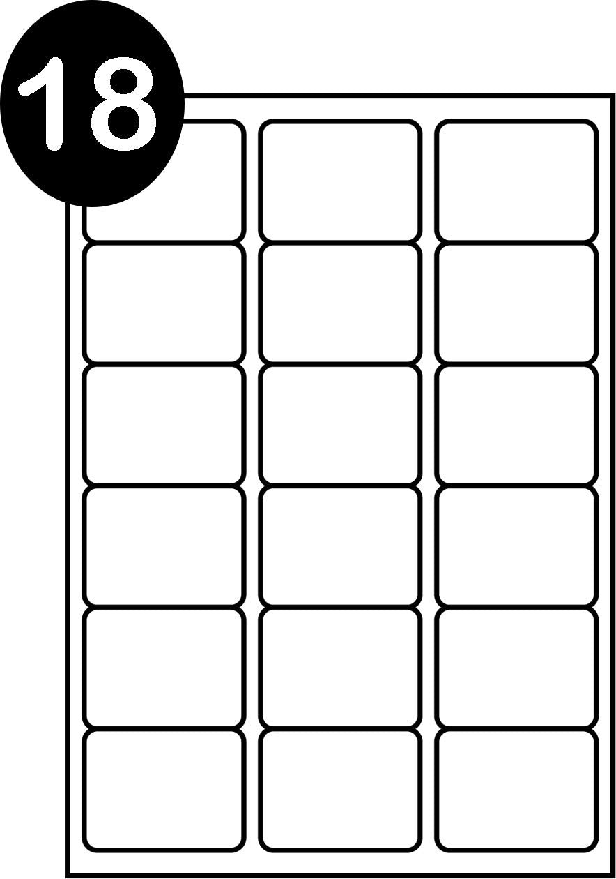 SmithPackaging A4 Self Adhesive Address Labels, 18 Labels Per Sheet, 100 Sheets, Matt White, Permanent Adhesive 2