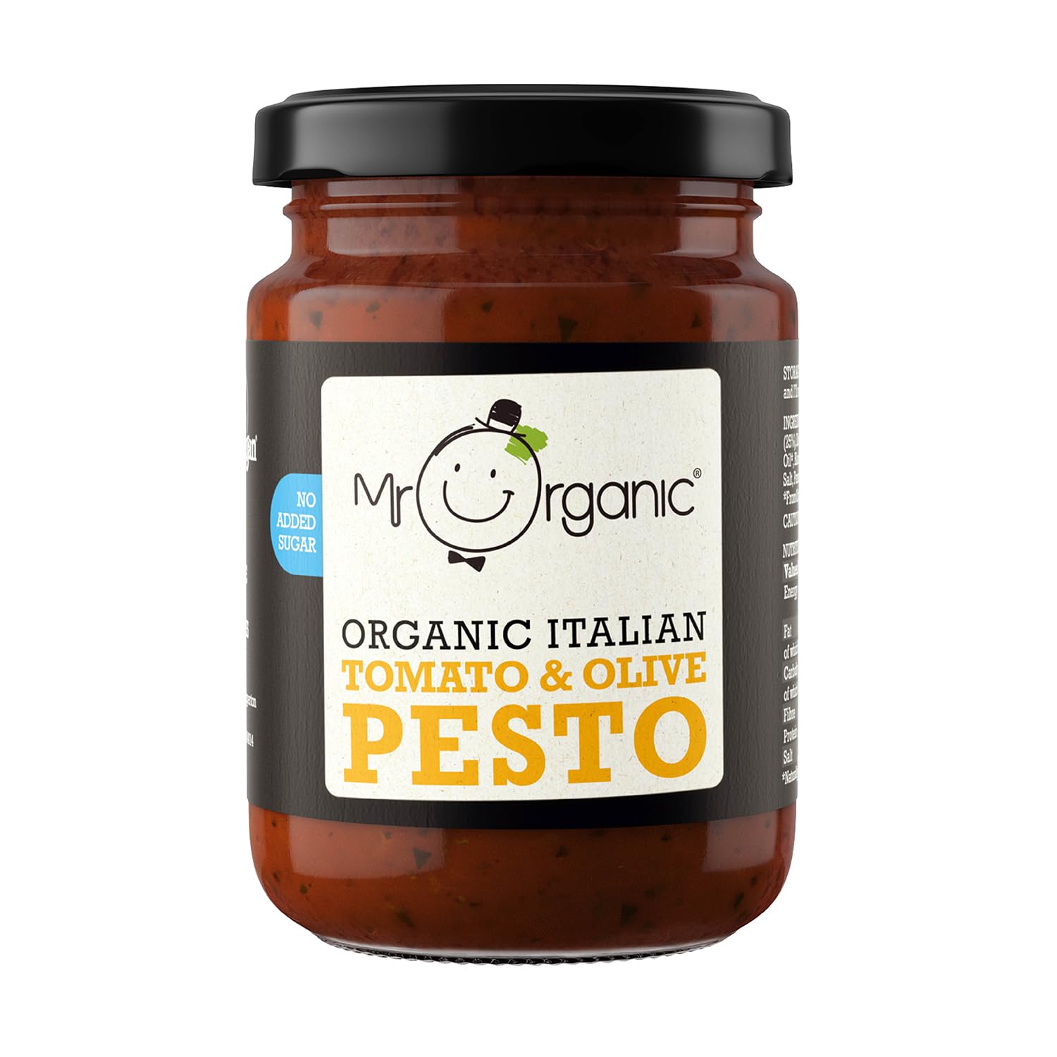 Mr Organic - Organic No Added Sugar Tomato & Olive Pesto 130g 1