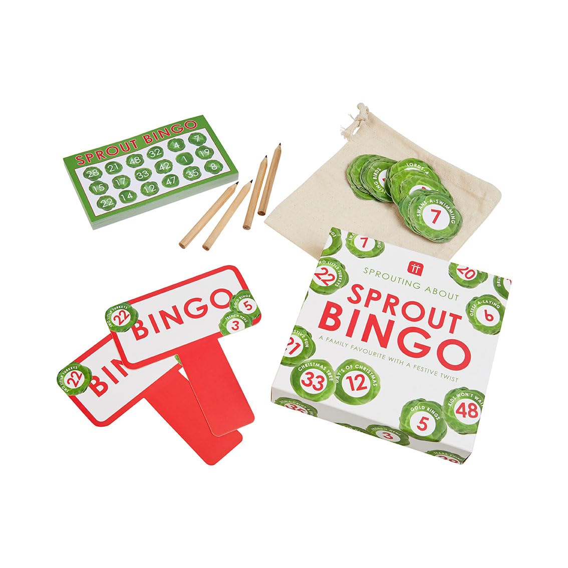 Talking Tables Christmas Sprout Bingo Game | Festive Family Board Game for Kids & Adults 11