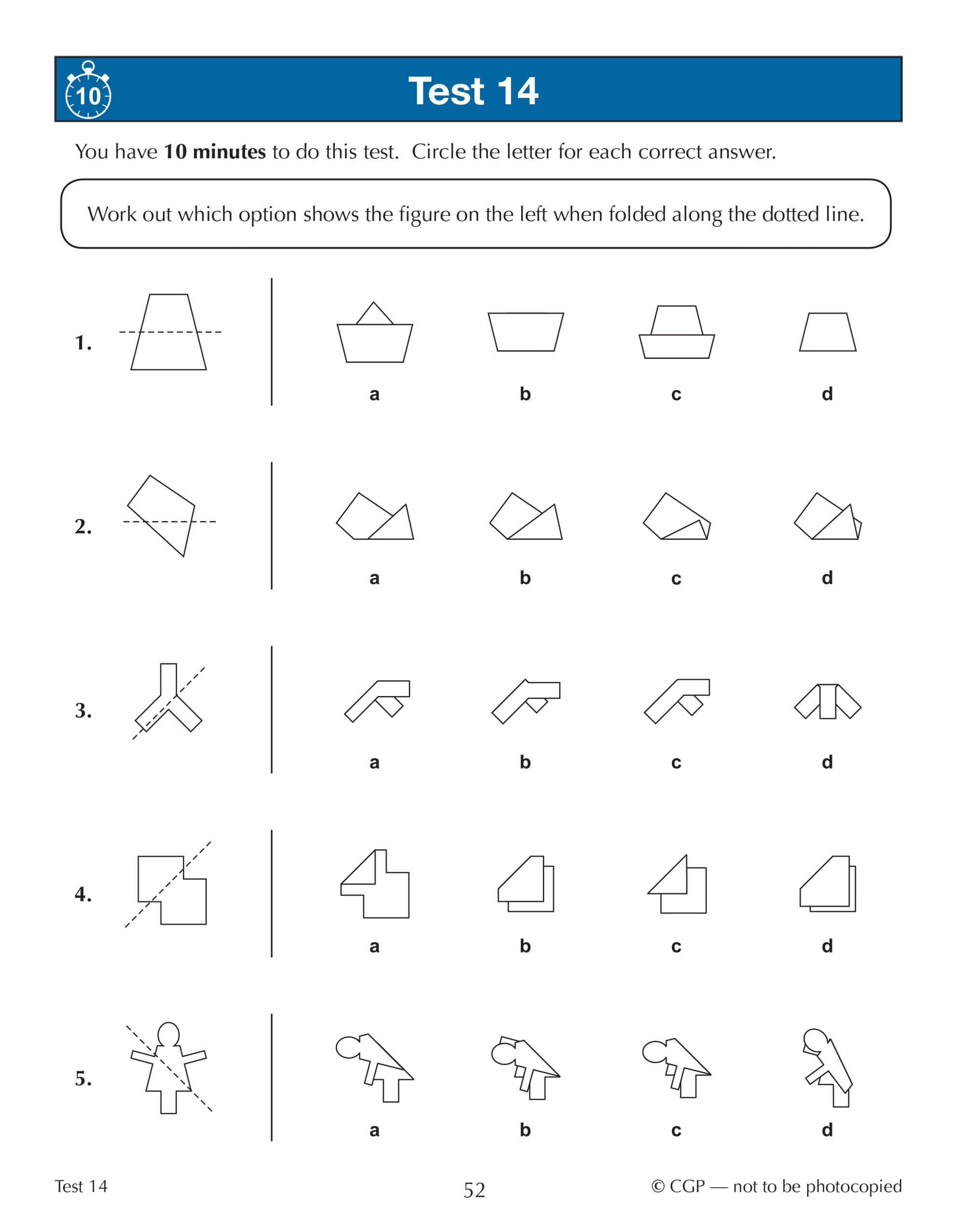 CGP 11+ GL 10-Minute Tests: Non-Verbal Reasoning Spatial - Ages 10-11 (with Online Edition)