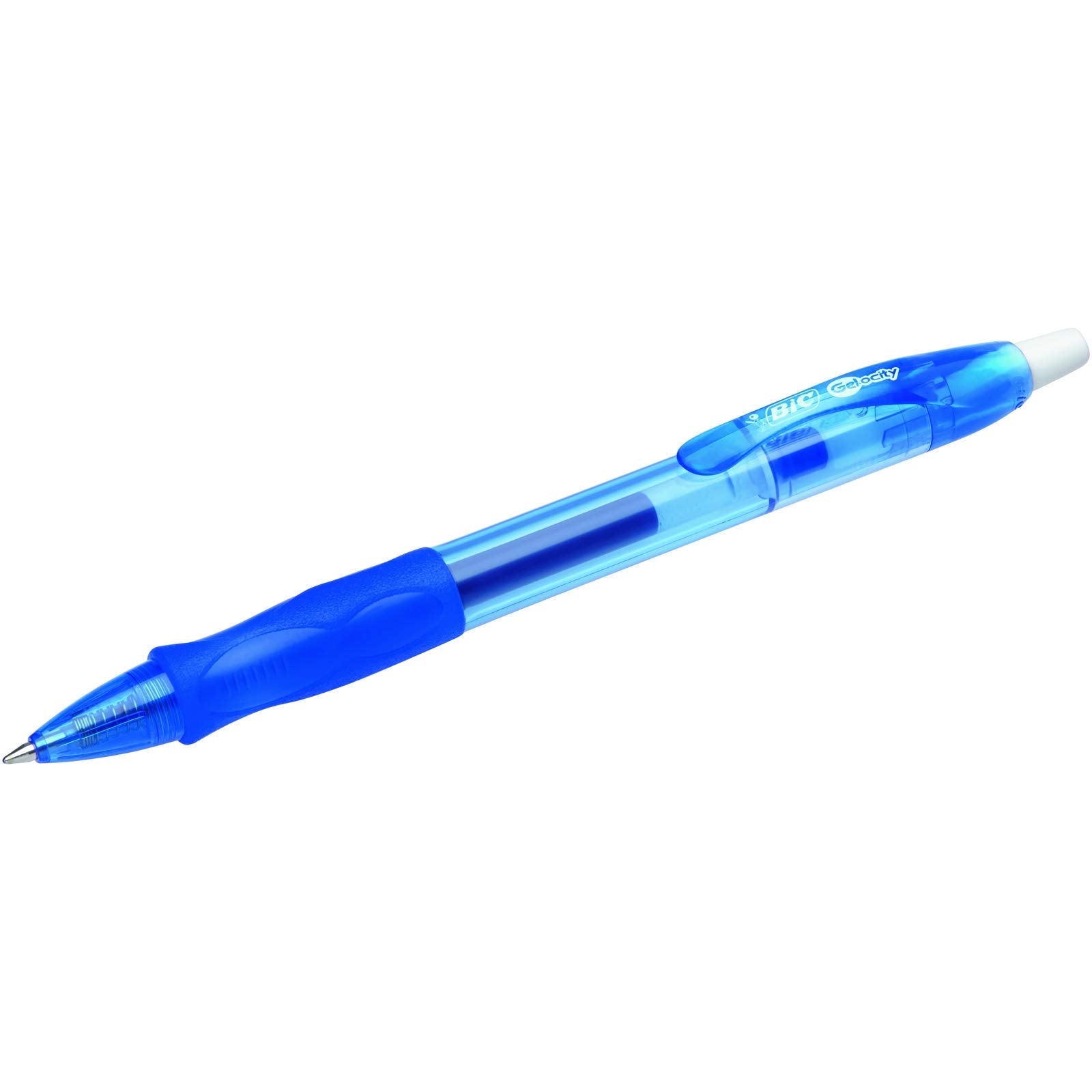 BIC Velocity 0.7 mm Retractable Gel Pen - Blue Ink | Comfort Rubber Grip | 12 Count Pack 4