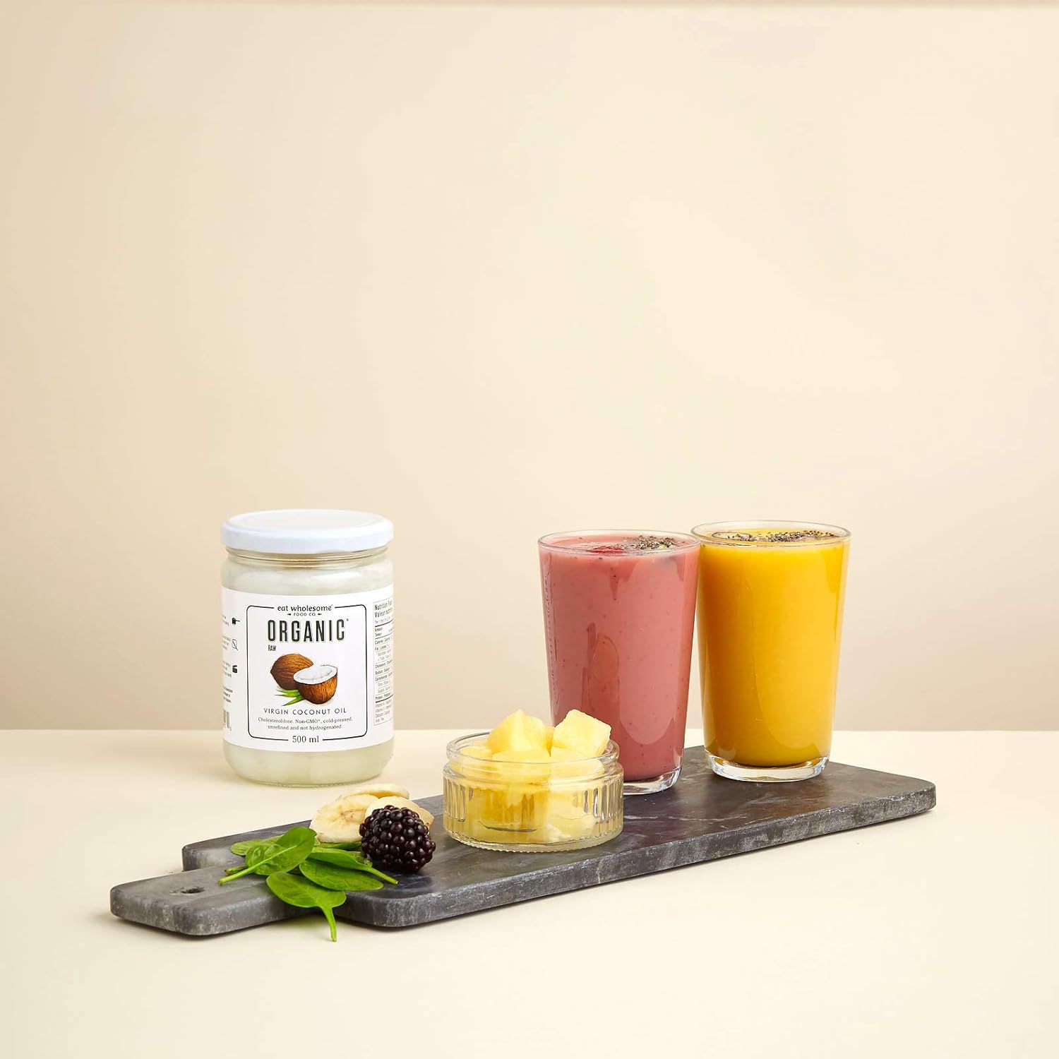 Eat Wholesome - Organic Raw Cold-Pressed Virgin Coconut Oil (500 ml) 4