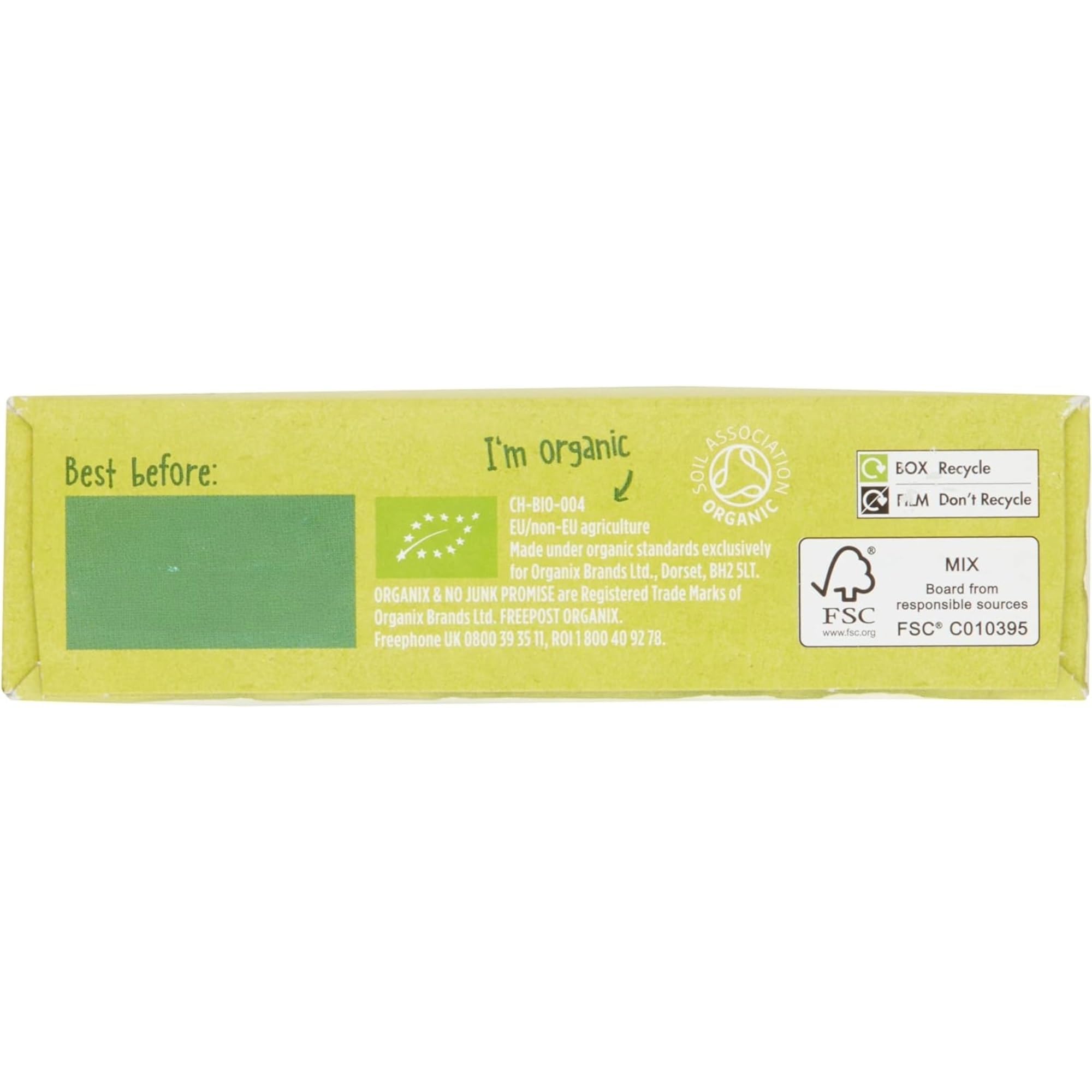Organix Apple & Orange Oaty Snack Bars - 6 Boxes of 6 x 23g Bars | High Fibre | Organic 6