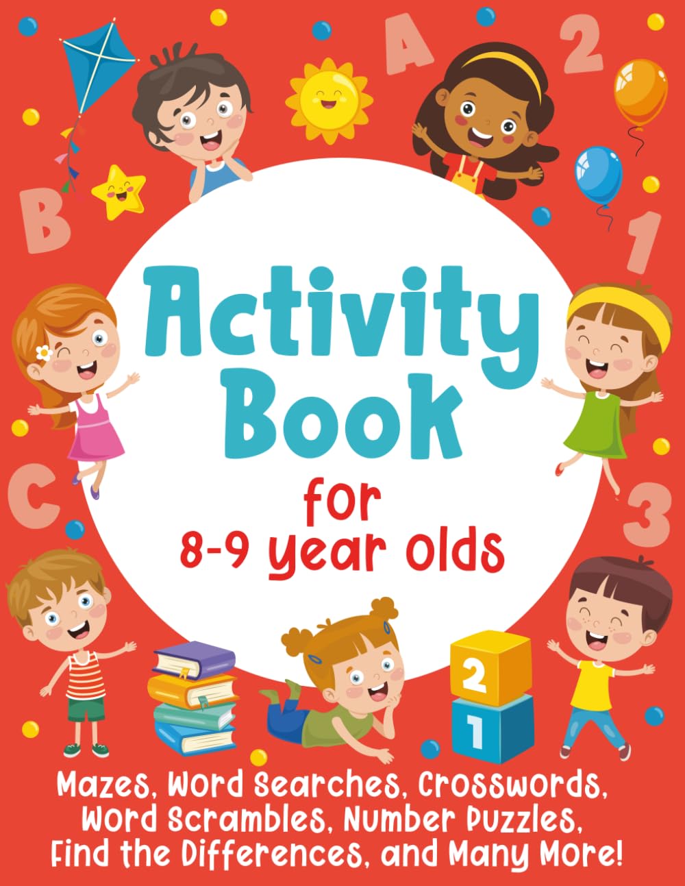 Smart Little Owl Activity Book For 8-9 Year Olds: Mazes, Word Searches, Crosswords | Paperback